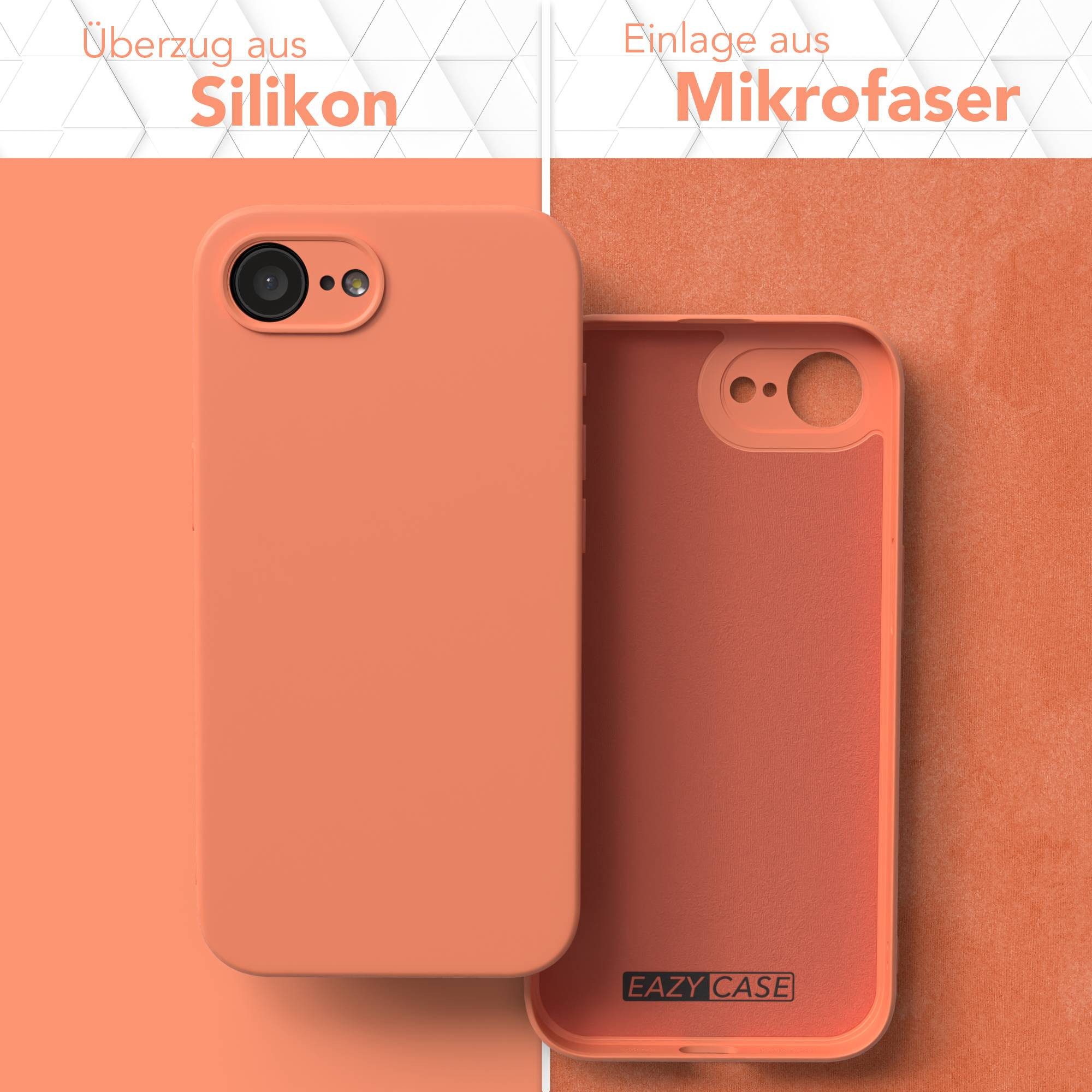 EAZY CASE Handyhülle für Apple iPhone 16e Hülle Silikon 6,1 Zoll, Schutzhülle mit Kameraschutz Telefonhülle elastisch Bumper tpu Orange