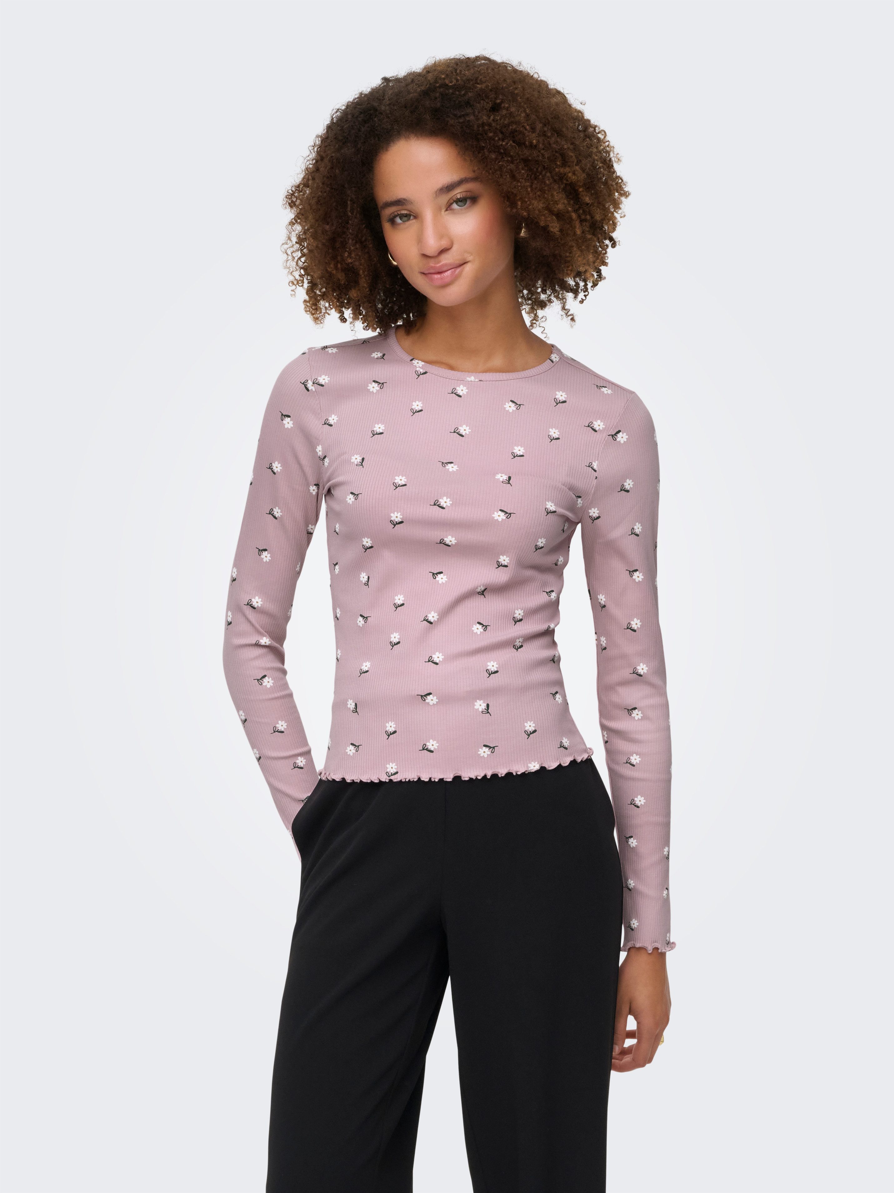ONLY Langarmshirt ONLINA L/S O-NECK TOP JRS günstig online kaufen