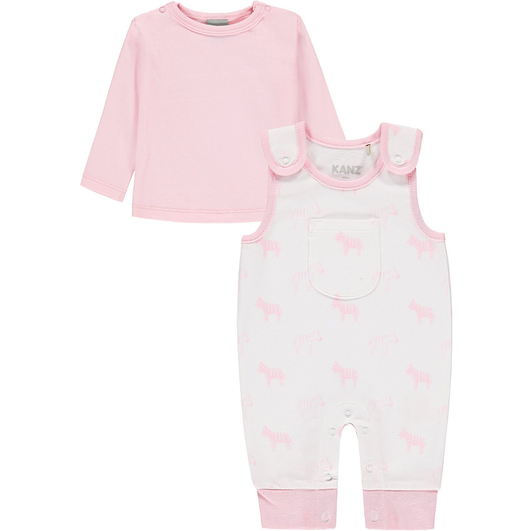 SALT AND PEPPER Baby Mädchen Wickelbody Love 2er Pack in rosa//weiß
