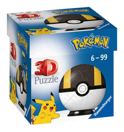 Ravensburger 3D-Puzzle 54 Teile Ravensburger 3D Puzzle Ball Pokémon Pokéball Hyperball 11266, 54 Puzzleteile