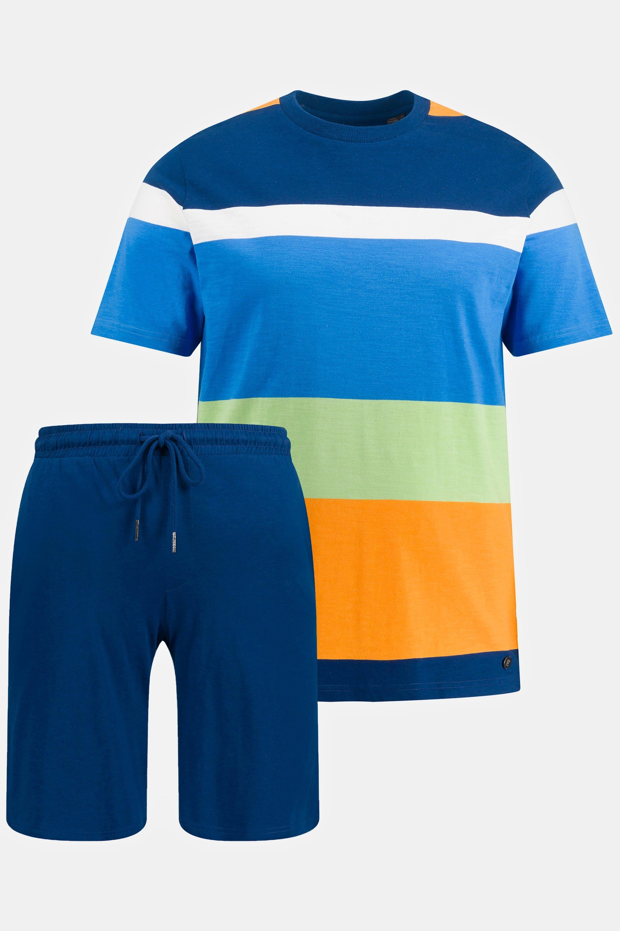 Shirt Schlafanzug kurz geringeltes XL bis JP1880 Schlafanzug Shorts 7