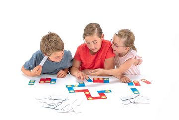 Wissner® aktiv lernen Lernspielzeug Domino - Uhrzeit (2-4 Spieler), Analog & Digital Mathe lernen (61-St), Aus 100% recycelter Pappe.