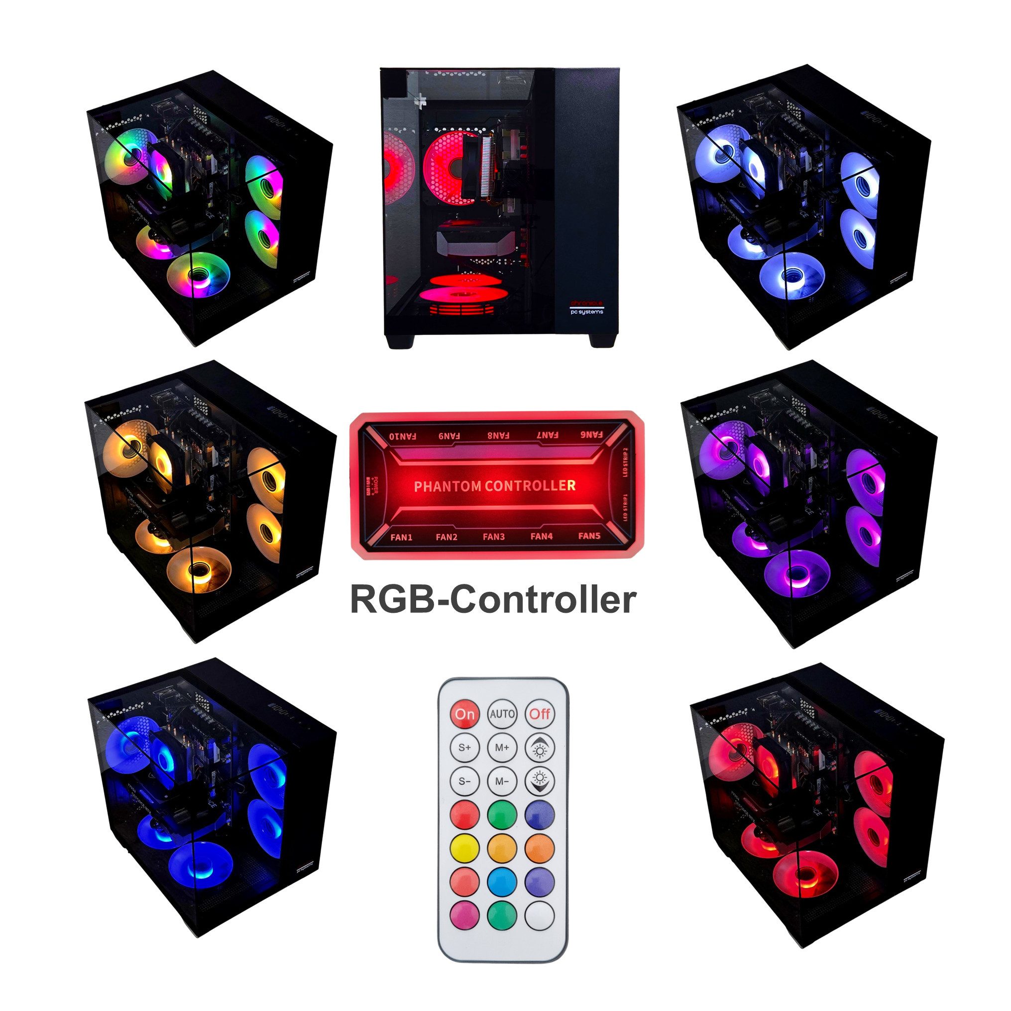 Chronicle Gaming PC TRIORAMA BLACK NVIDIA RTX 3050 Intel 12 Kerner RGB Luftk. Gaming-PC (Intel INTEL XEON E5, RTX 3050, 16GB RAM 240GB SSD GB RAM)