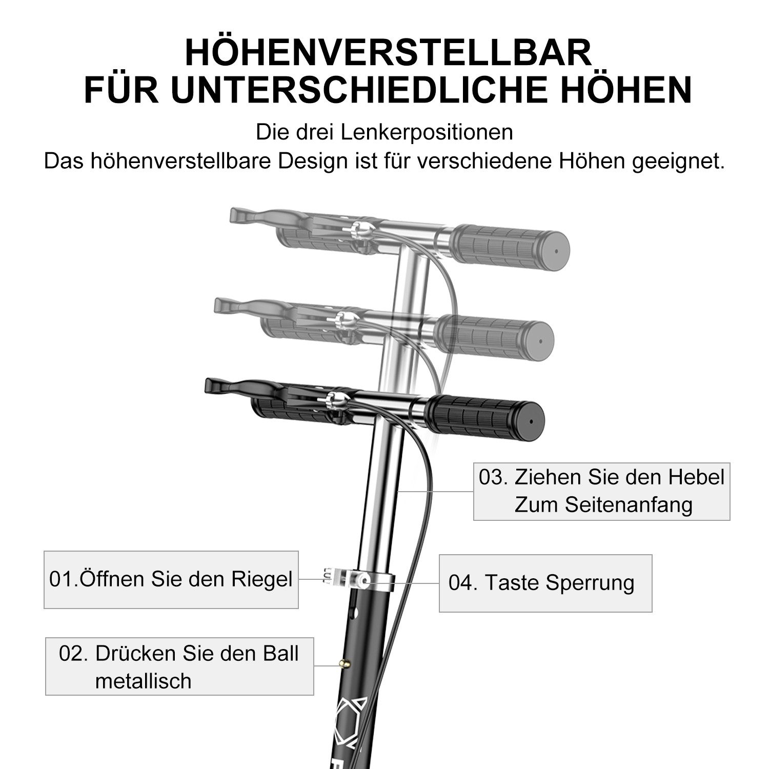 FOXSPORT Cityroller Kick Scooter Faltbarer Kinderoller, 4,00 km/h, (Set, mit Schutzblechen), klappbar&höhenverstellbar Scooter 4.7 Zoll Räder Maximale 50 kg