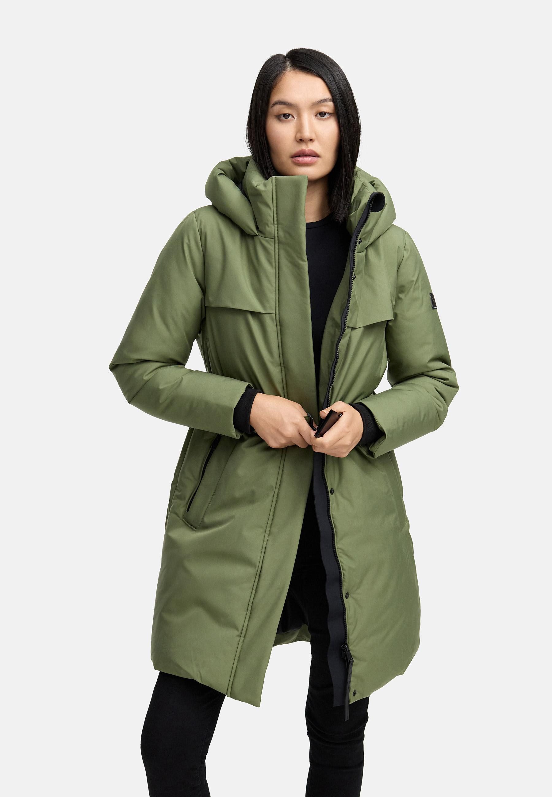 Navahoo Wintermantel Gipfelspass XIV Warmer Winterparka mit Taillengürtel
