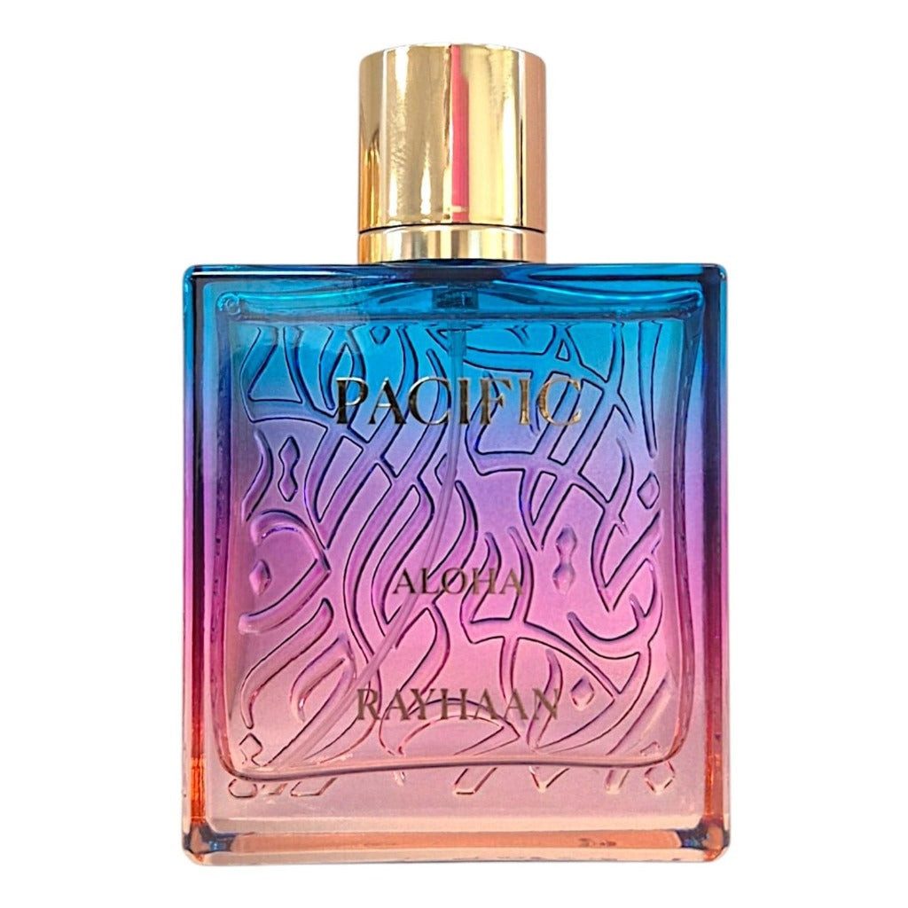 Rayhaan Duft-Set Pacific Aloha EDP 100 ml + Parfümzerstäuber (leer)