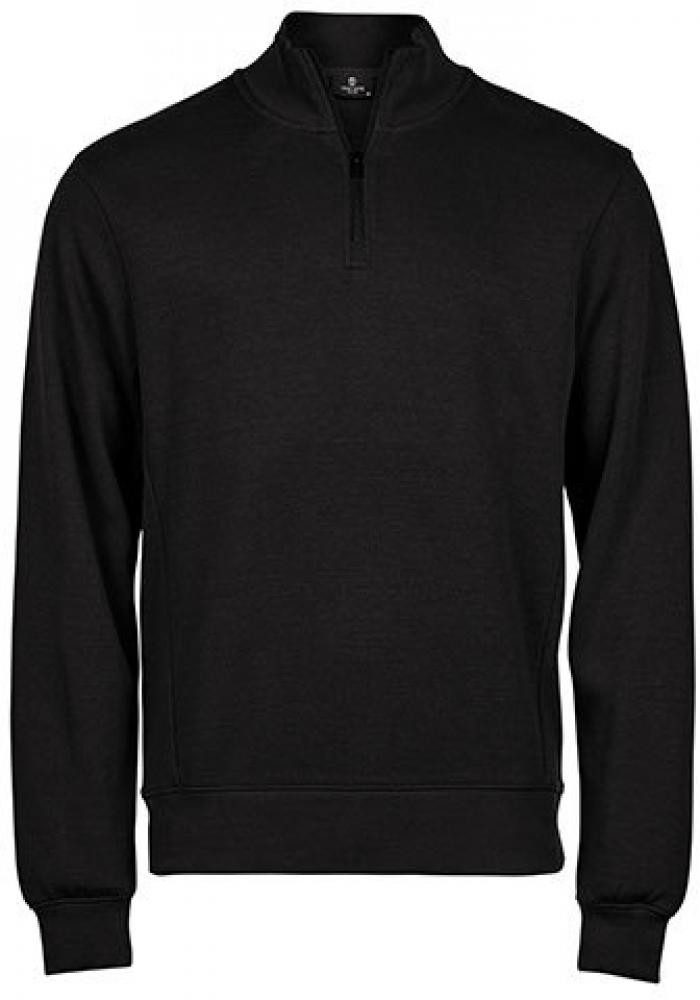 Tee Jays Sweatshirt Ribbed Interlock Half Zip Herrenpullover