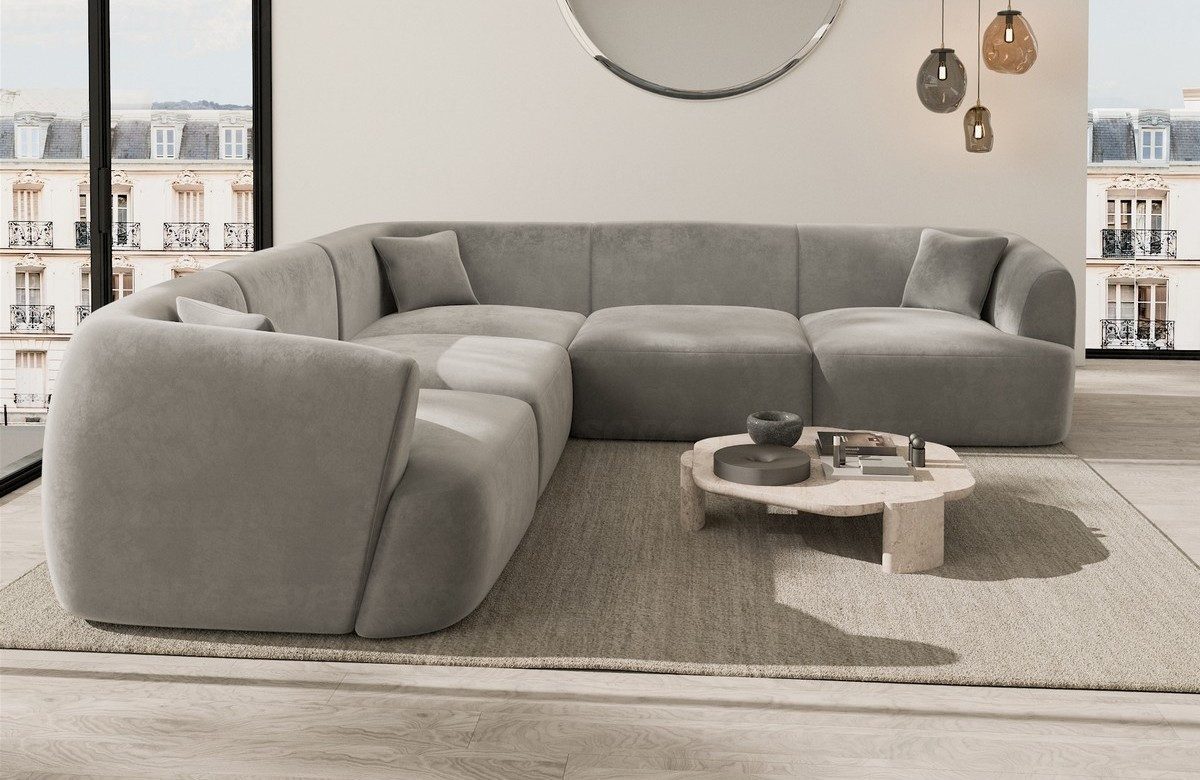 Sofa Dreams Ecksofa Sofa Stoff Eckcouch Polster Ecksofa Tabarca L Form Stof günstig online kaufen