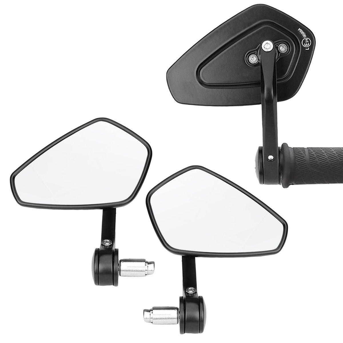 Motorradspiegel Spiegel ECE LS6 für Yamaha MT-125/ MT-10/ MT-09/ MT-07 schwarz