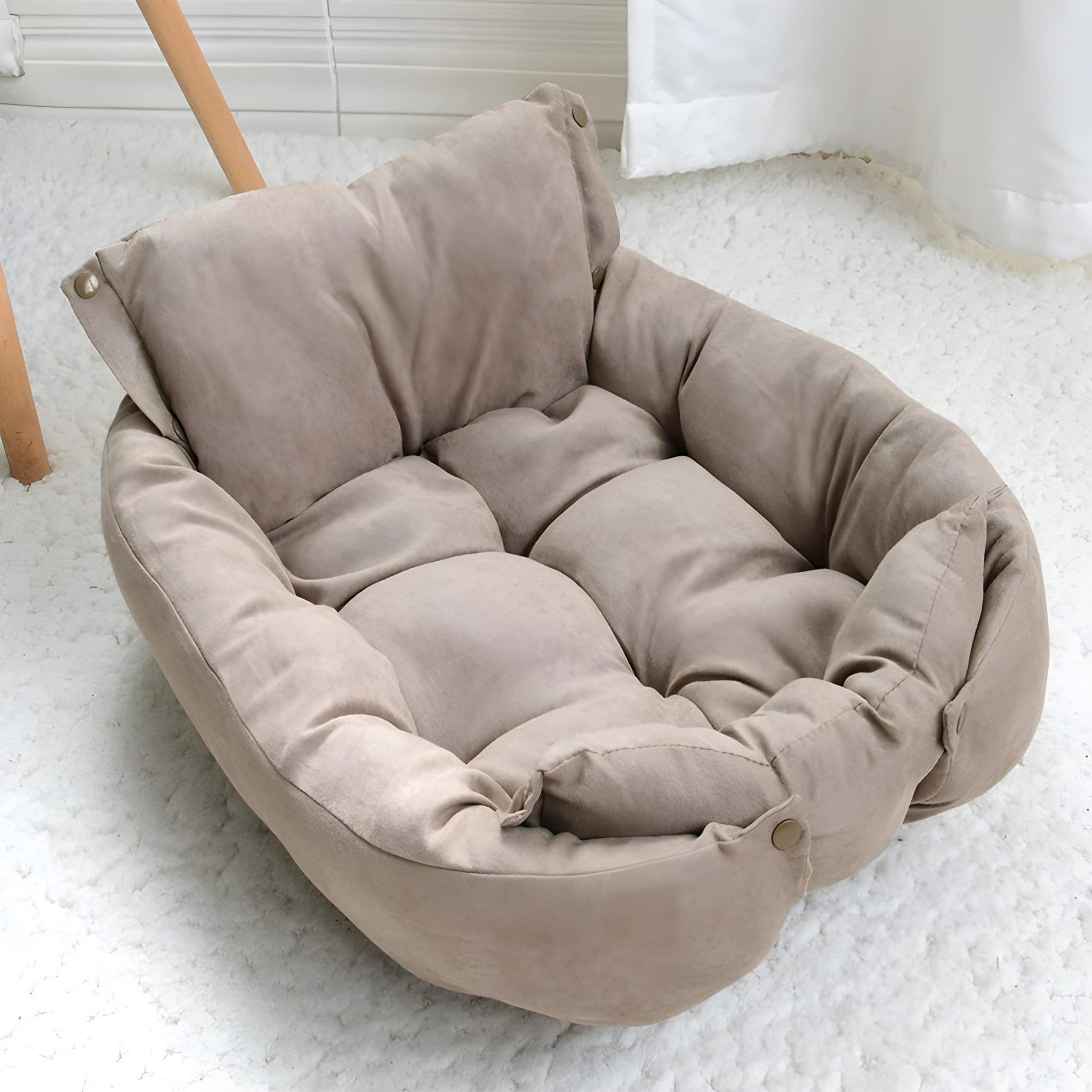 HS.SUPPLY Tierbett 3-in-1 Hundebett waschbar – Verstellbares Haustierbett als Sofa, Multifunktionales Design, Maschinenwäsche geeignet