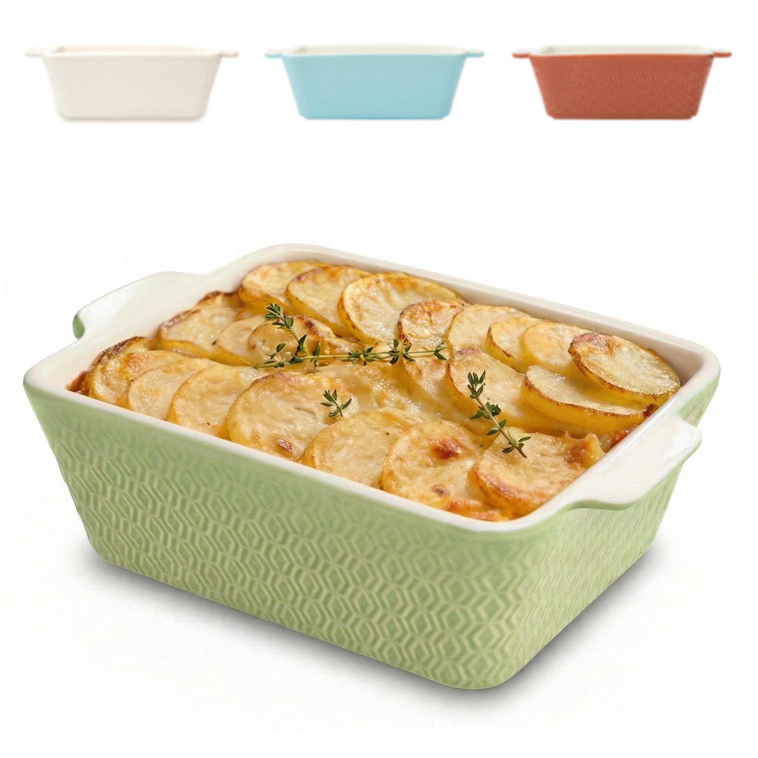 Praknu Auflaufform Auflaufform Klein aus Keramik für 2 Personen - Mini Auflaufform, Keramik, (1-St), Antihaftbeschichtung, hoher Rand, kratz- und schnittfest