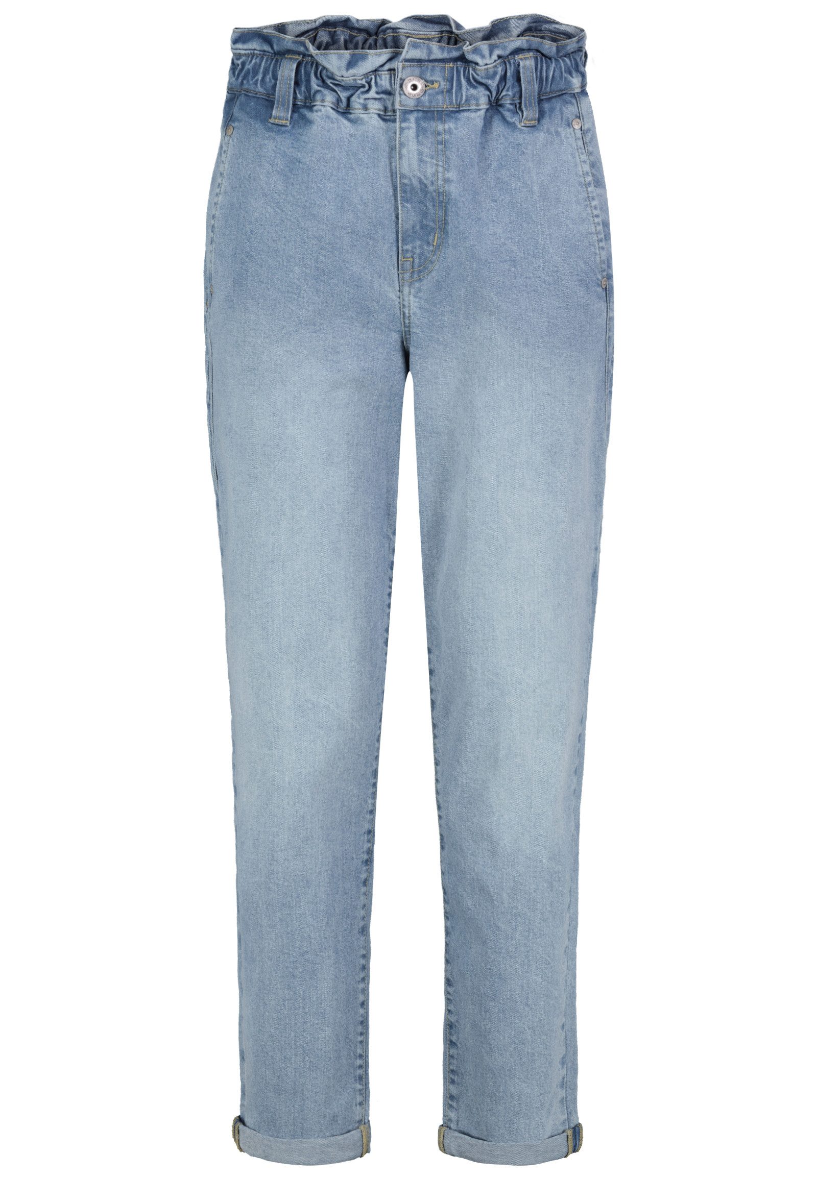 Slim-fit-Jeans Jeans mit elastischem Bund und umgeschlagenem Saum