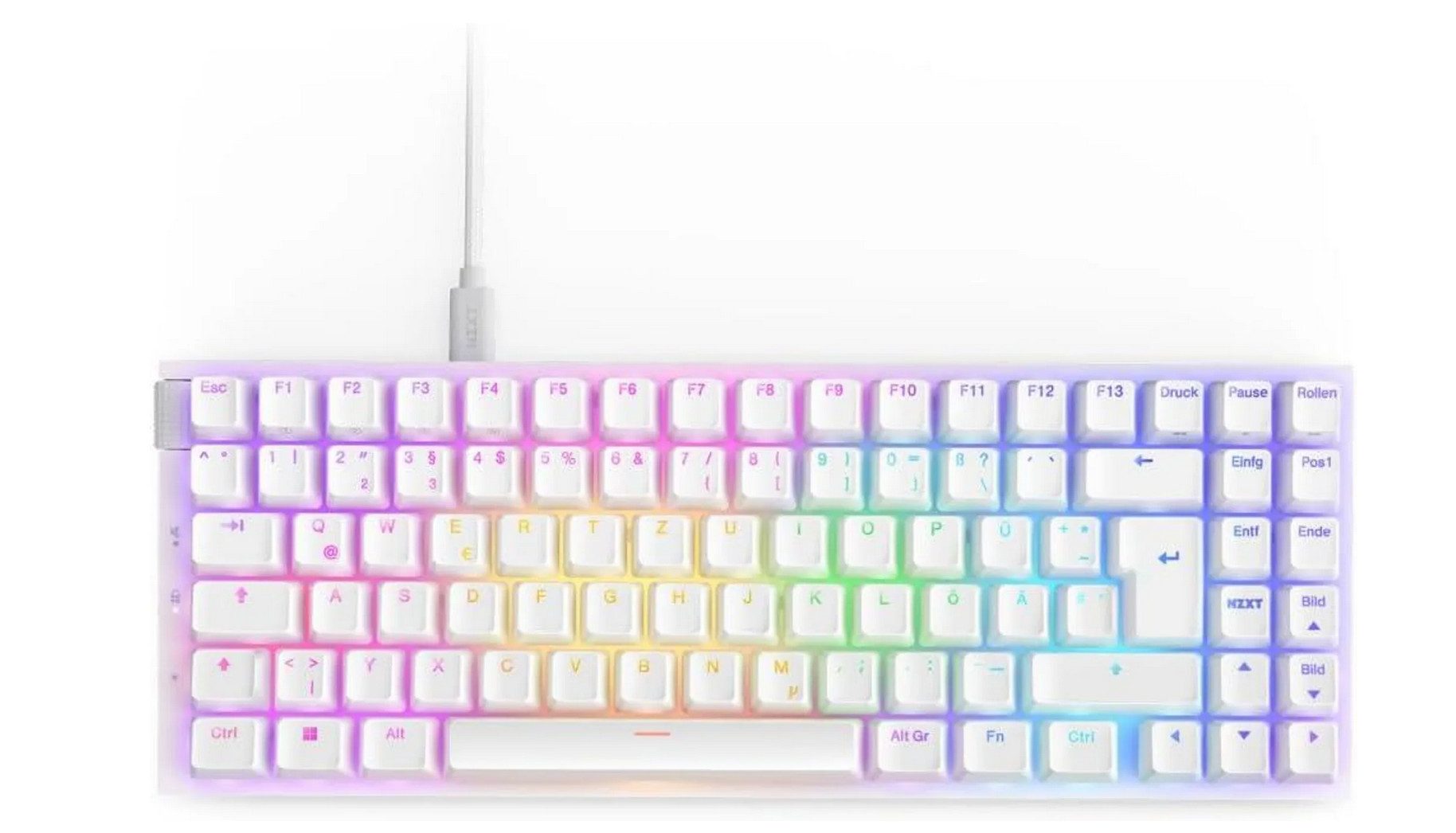NZXT NZXT Function 2 MiniTKL RGB - Weiß - DE (QWERTZ) Gaming-Tastatur Gaming-Tastatur
