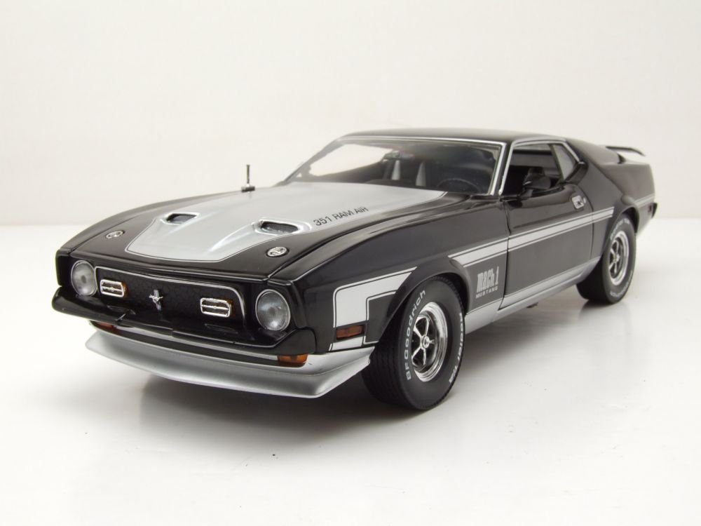 Sun Star Modellauto Ford Mustang Mach I 1971 schwarz silber Modellauto 1:18 Sun Star, Maßstab 1:18