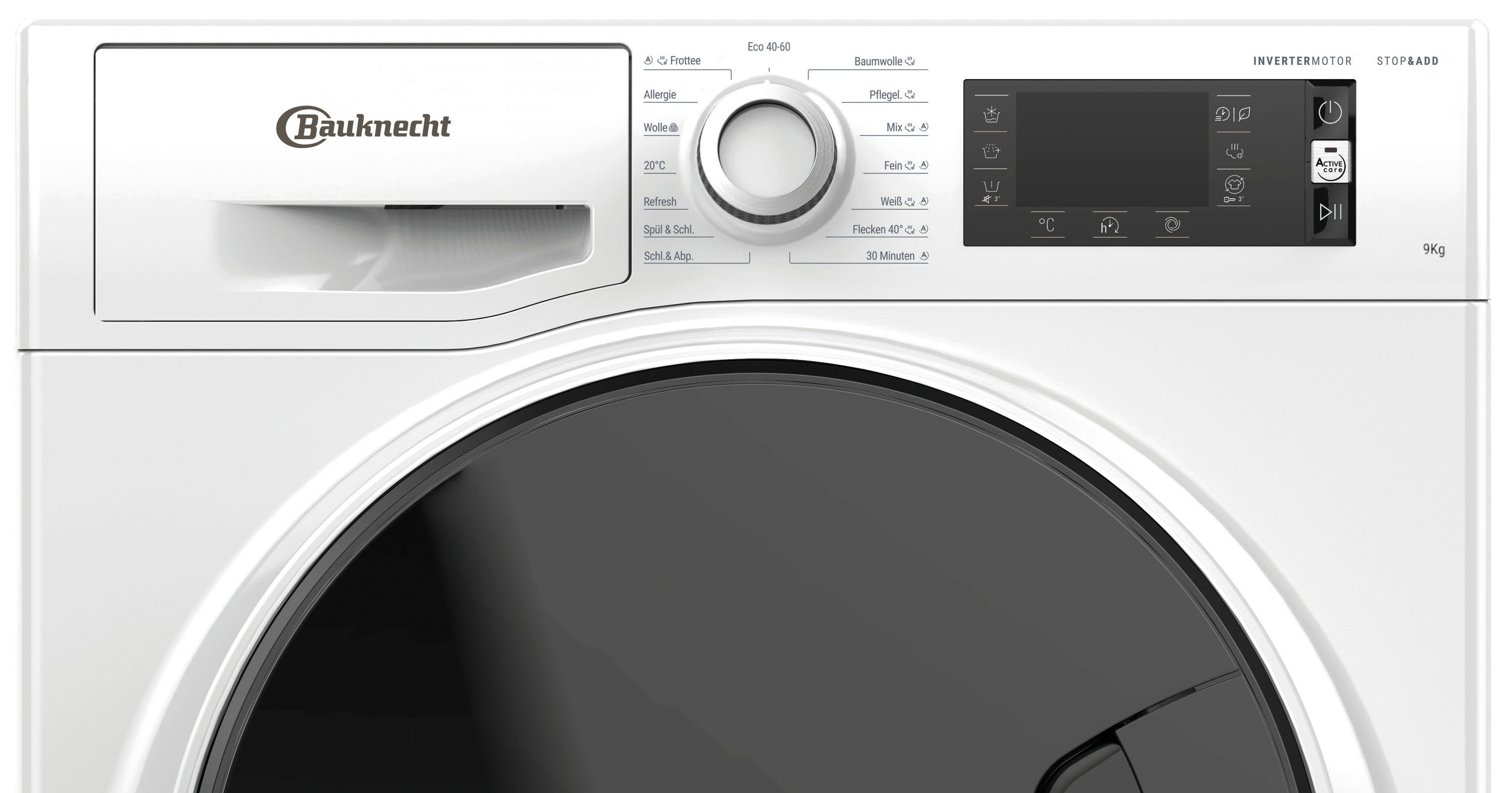 1400 Elite 9 WM 9A, Waschmaschine BAUKNECHT kg, U/min