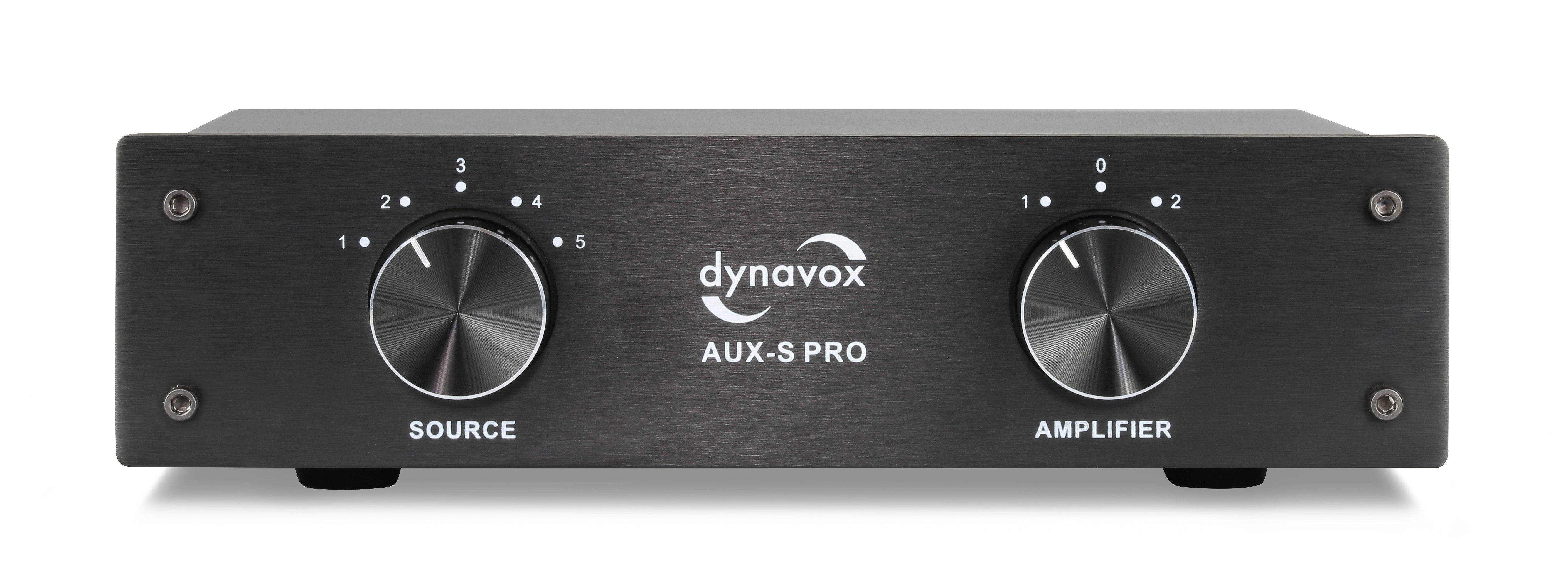 Dynavox AUX-S Pro Audioverstärker (Cinch-Erweiterungs-Umschalter, 5 Cinch-Eingänge, 2 Verstärker-Eingänge) Schwarz