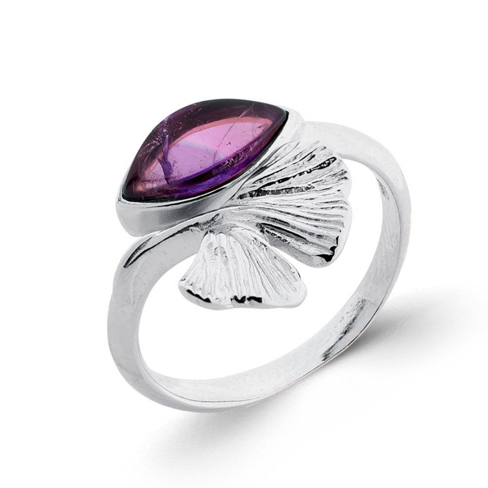 Silberring Damenring aus 925 Silber mit Amethyst