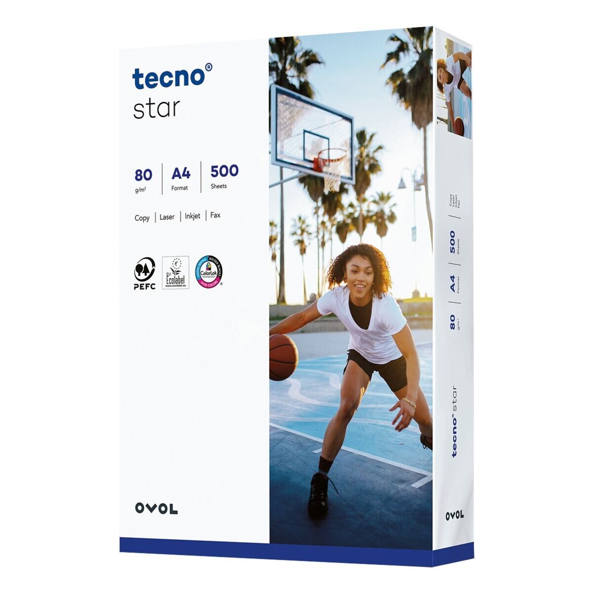 Inapa tecno Druckerpapier Star, Format DIN A4, 80 g/m², 150 CIE, 500 Blatt