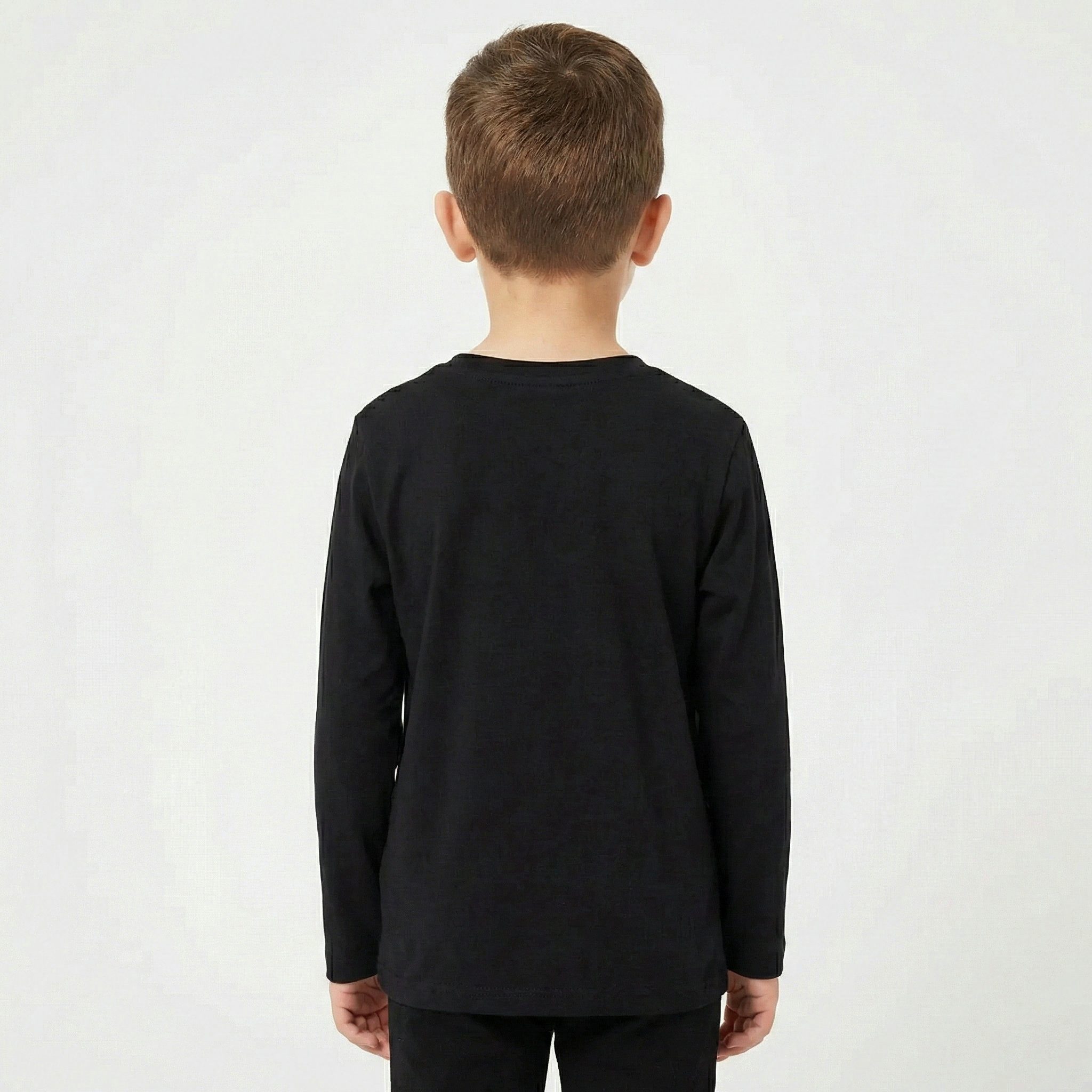 Minecraft Langarmshirt Minecraft Enderman Spieler Gamer Kinder langarm Shirt Gr. 116 bis 152, Baumwolle, in Schwarz