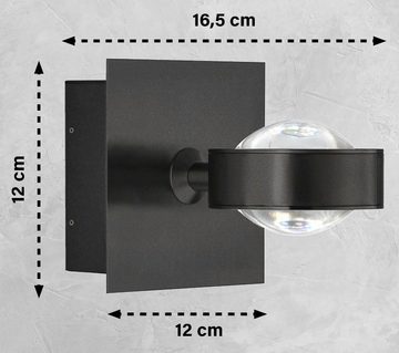 SCHÖNER WOHNEN-Kollektion Außen-Wandleuchte Lense, LED fest integriert, 1x LED 7,5 Watt, 2700/ 3350/ 4000 Kelvin CCT-Steuerung,dimmbar