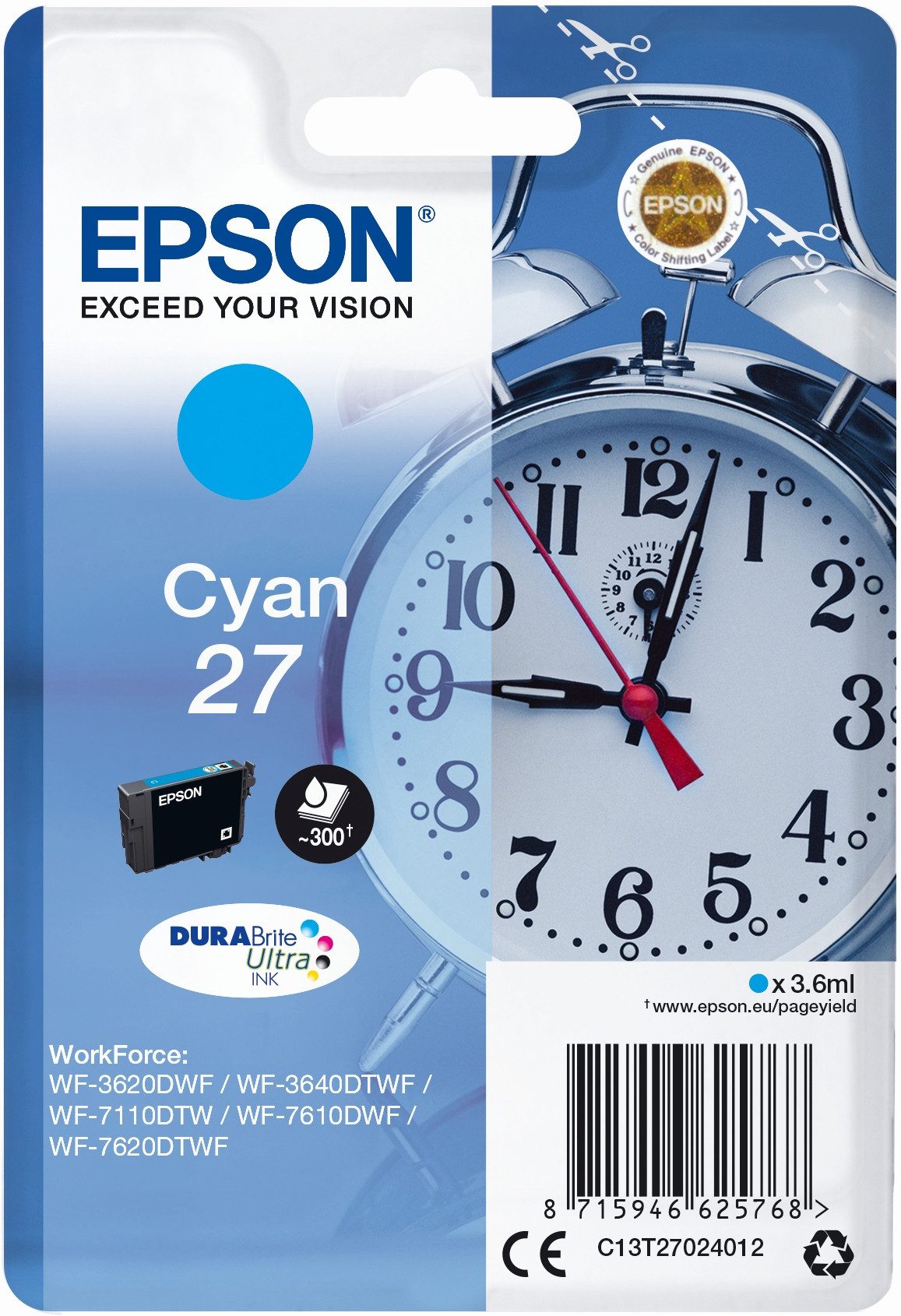 Tintenpatrone Epson T2702 cyan Nachfülltinte