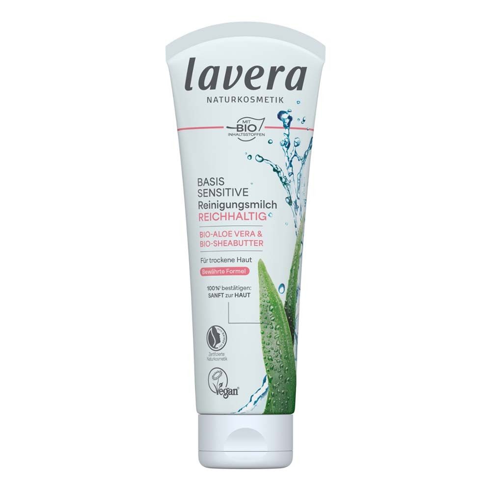 lavera Gesichtsreinigungsgel Basis Sensitiv - Reinigungsmilch 125ml
