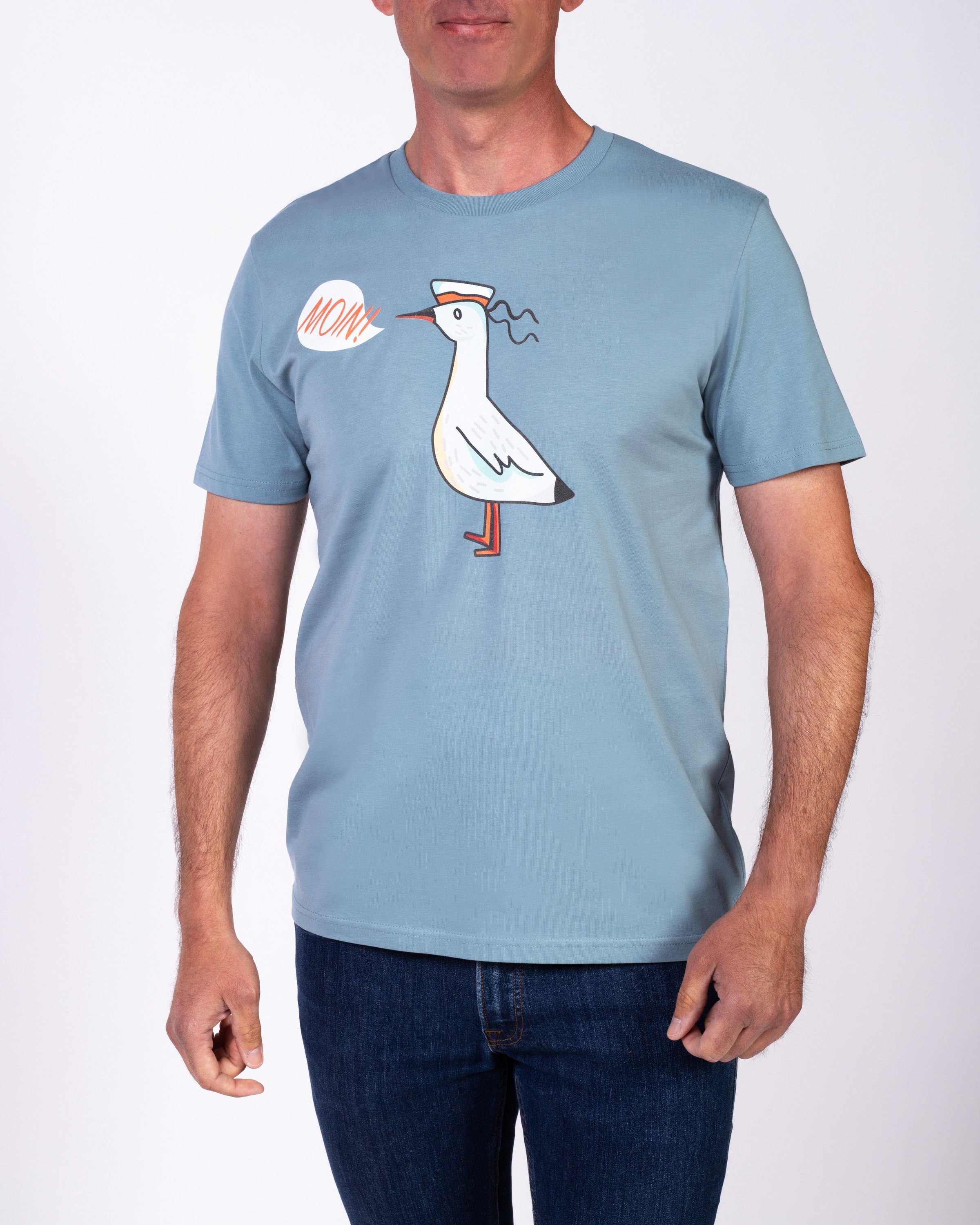 wat? Apparel Print-Shirt Moin Seagull (1-tlg) citadel blau