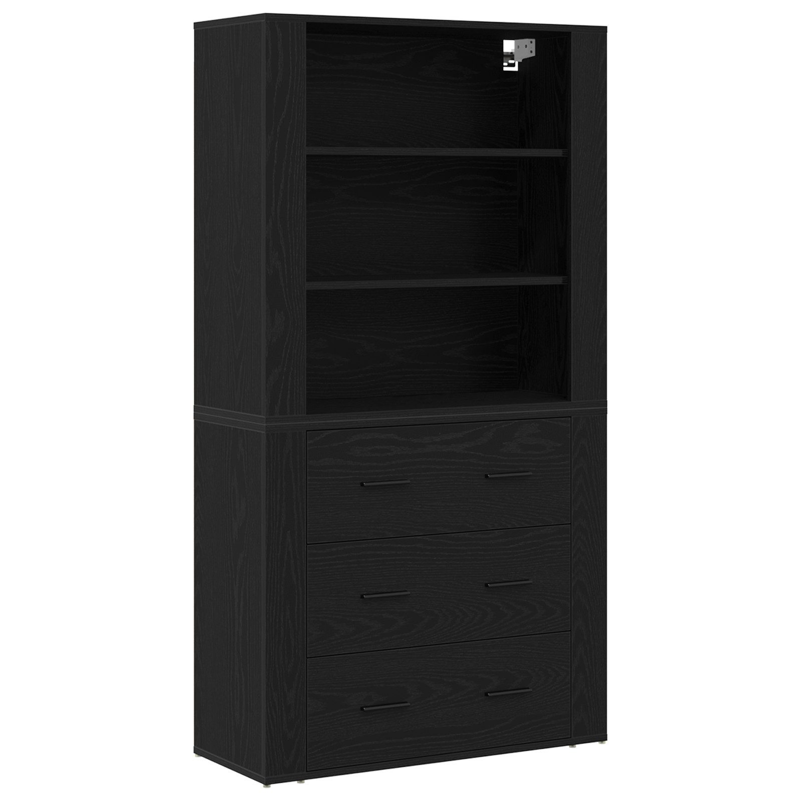 vidaXL Highboard Highboard Schwarz Eiche Ingenieurholz günstig online kaufen