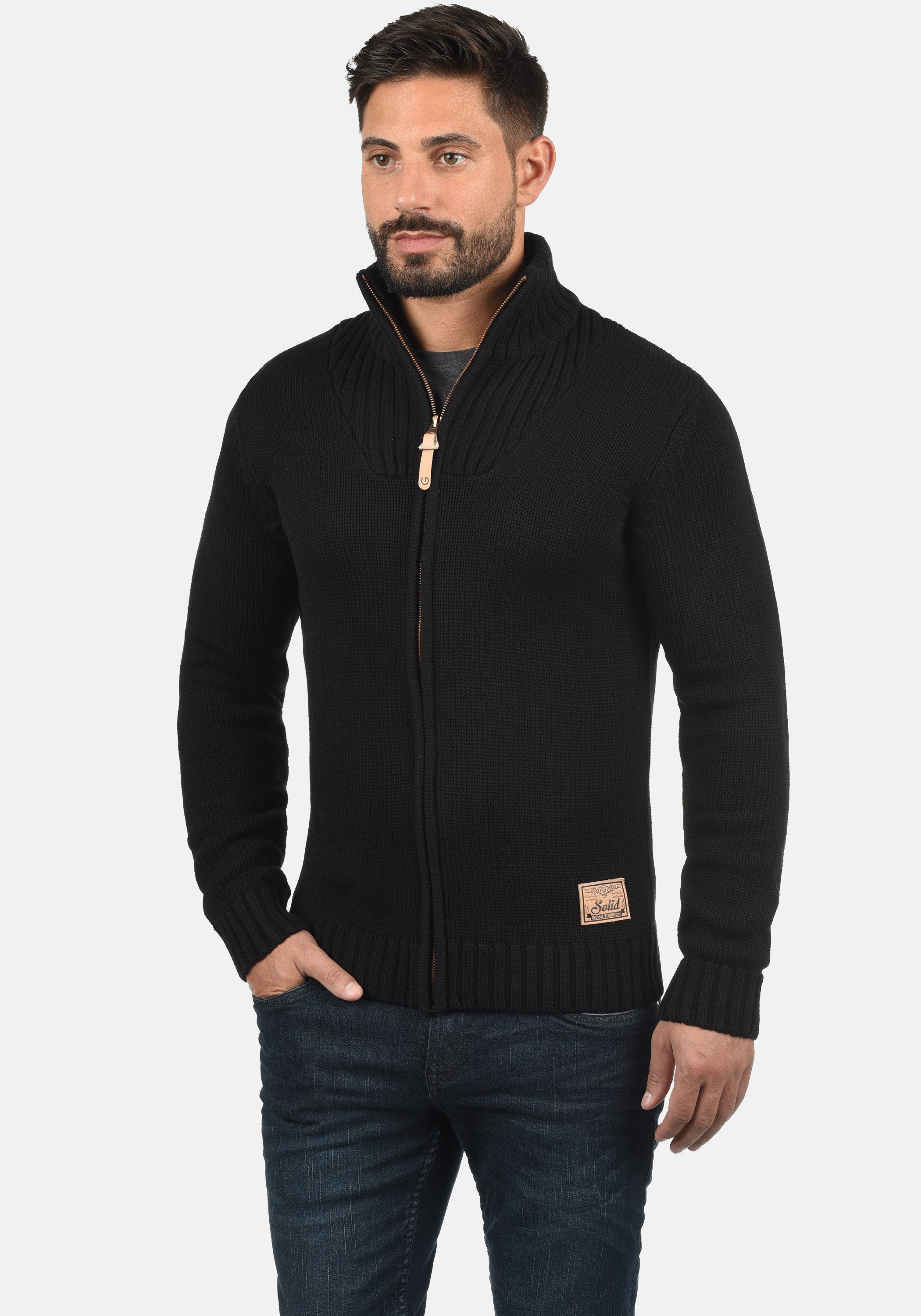 !Solid Strickjacke SDPoul Strickjacke mit Stehkragen