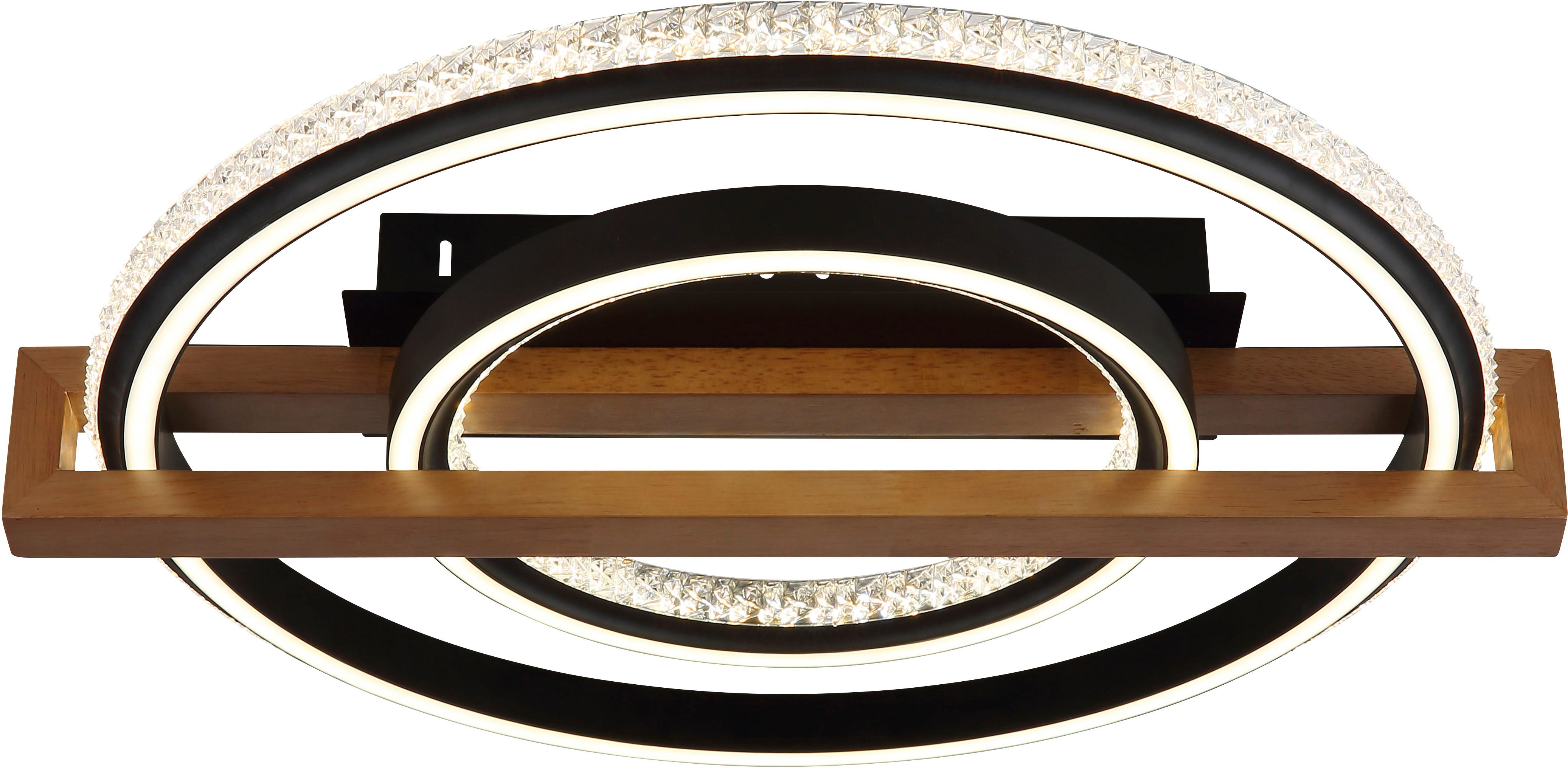 GLOBO LIGHTING Deckenleuchte DELORIS, LED fest integriert, LED Deckenleuchte für Wohn- & Esszimmer Holz