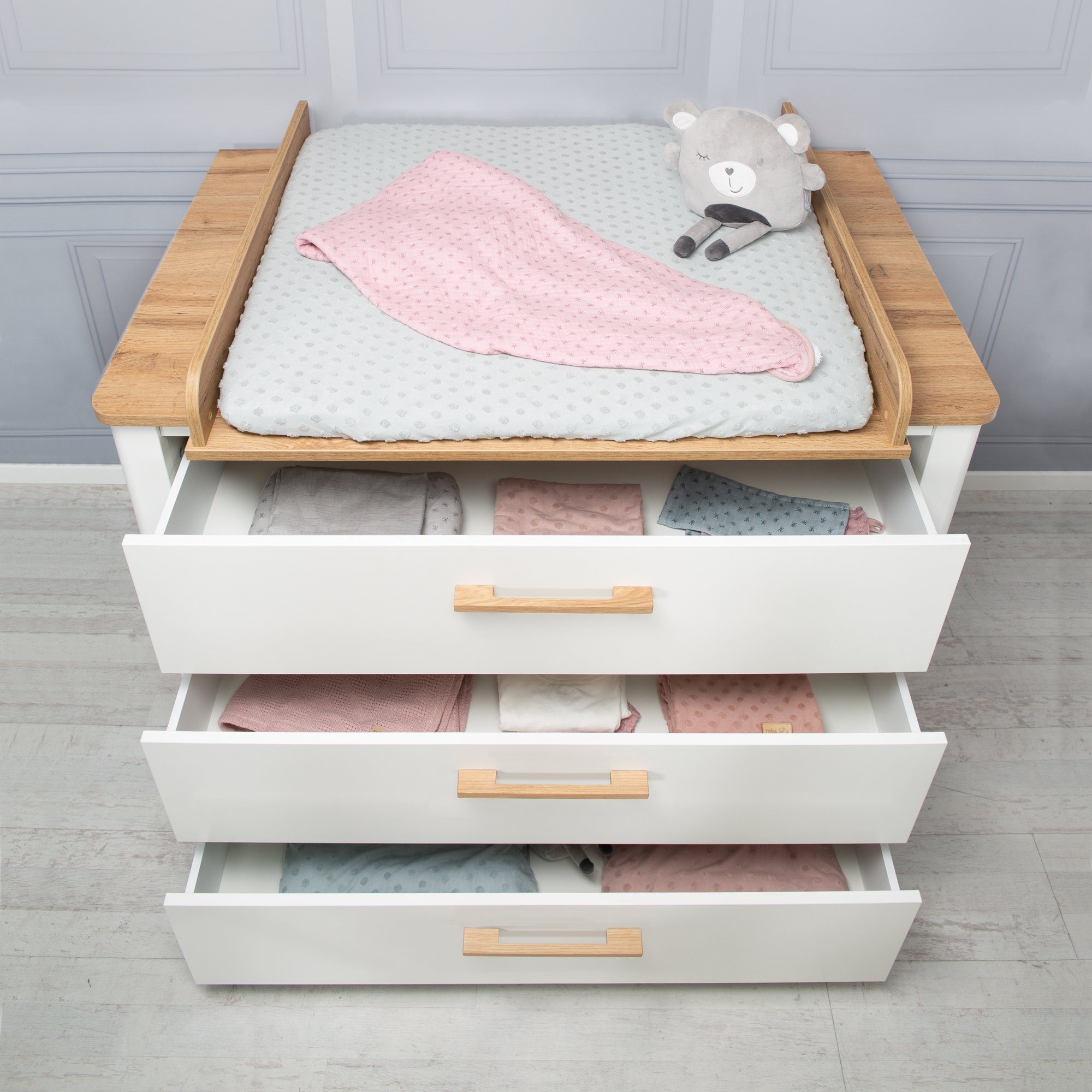 roba® Wickelkommode Ava, Wickelansatz im Dekor Artisan Eiche