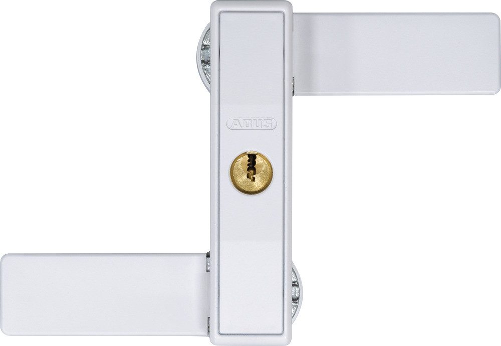 ABUS Fensterzusatzschloss Fenster-Zusatzsicherung 2530 gl., AL0089, Fensterschloss, Weiß, Inkl. 2 Schlüssel, Druckwiderstand über 1 Tonne, VdS-und DIN-anerkannt