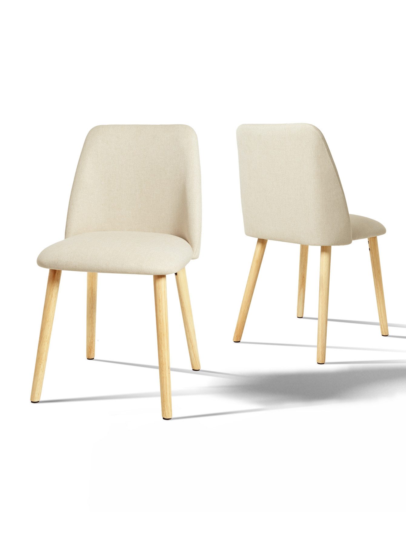 SHINEDEER Esszimmerstuhl Polsterstuhl (2er-Set, 2 St), mit Gummibaumholz-Beinen und Filz – ideal für Esszimmer, Wohnzimmer