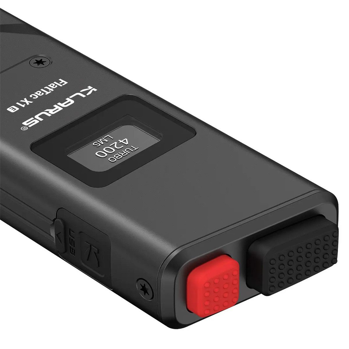 Klarus LED Taschenlampe X1 E Flat Tac 4200 Lumen - Taktische Taschenlampe