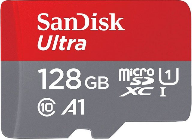 Sandisk »microSDXC Ultra 128GB + Adapter« Speicherkarte (128 GB, Class 10, 120 MB/s Lesegeschwindigkeit)