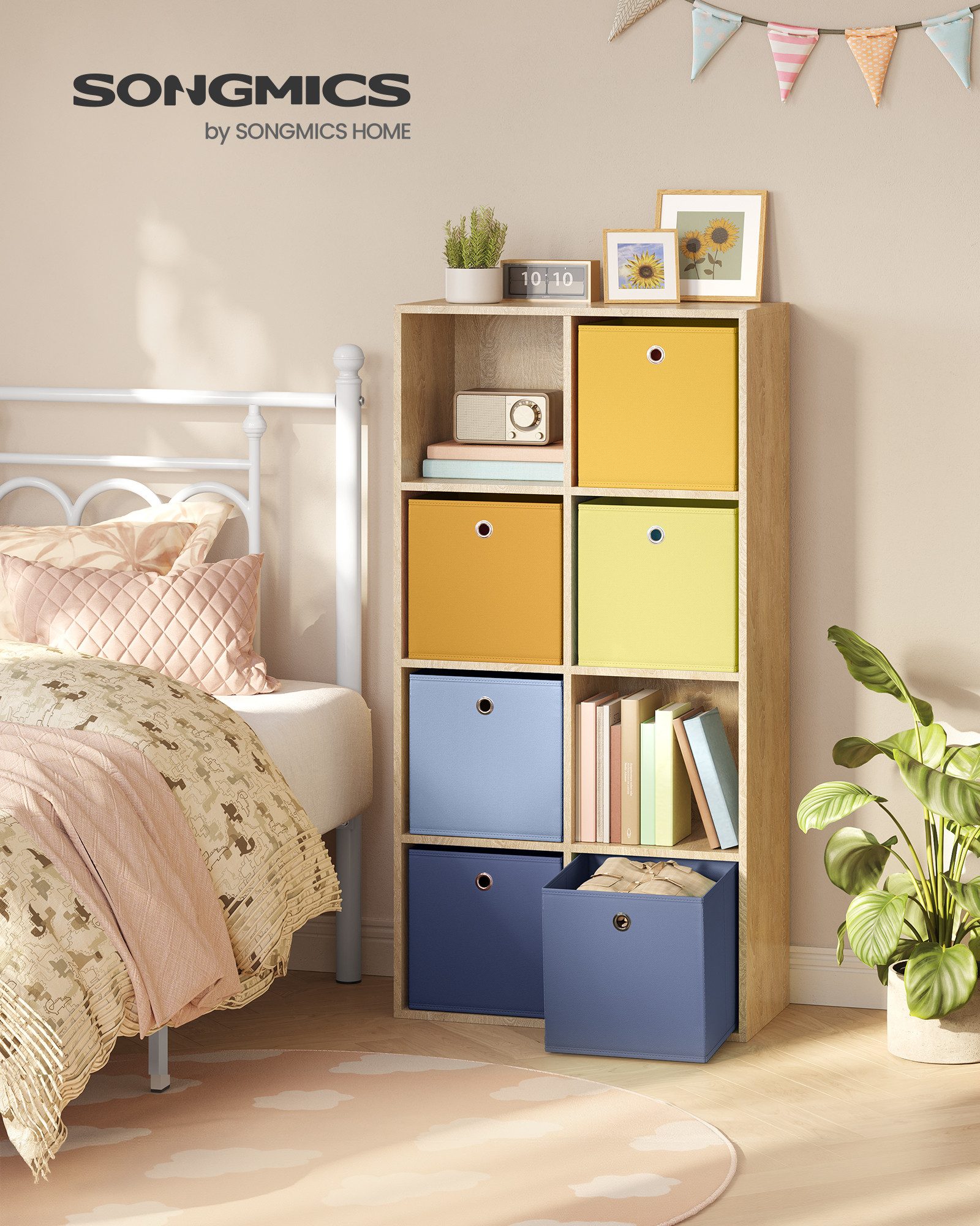 SONGMICS Aufbewahrungsbox, Ordnungsboxen, geruchsneutral, Faltbox, Stoffbox, Aufbewahrungskorb