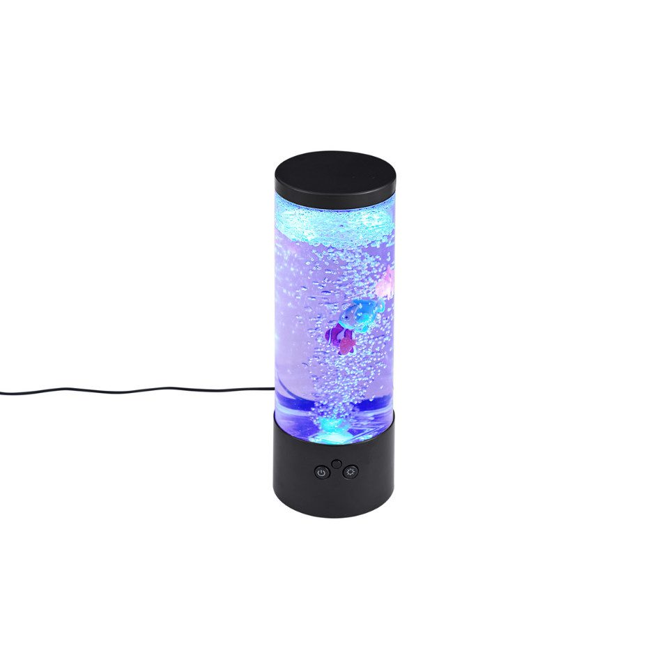 Qazqa Tischleuchte Sealife, Dimmbar, LED fest integriert, Extra-Warmweiß, QAZQA Tisch­leuchte, integrated, Schwarz, Kunststoff, Modern