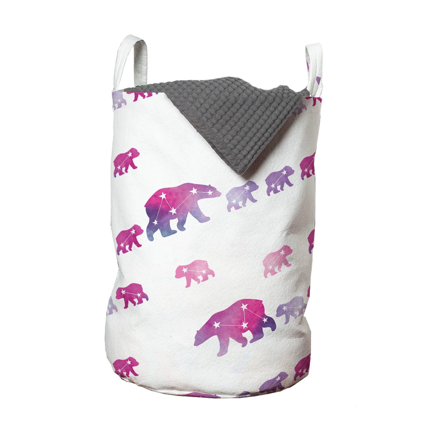 Griffen mit Waschsalons, Eisbär Wäschekorb für Mutter-Kind-Stern Abakuhaus Wäschesäckchen Kordelzugverschluss