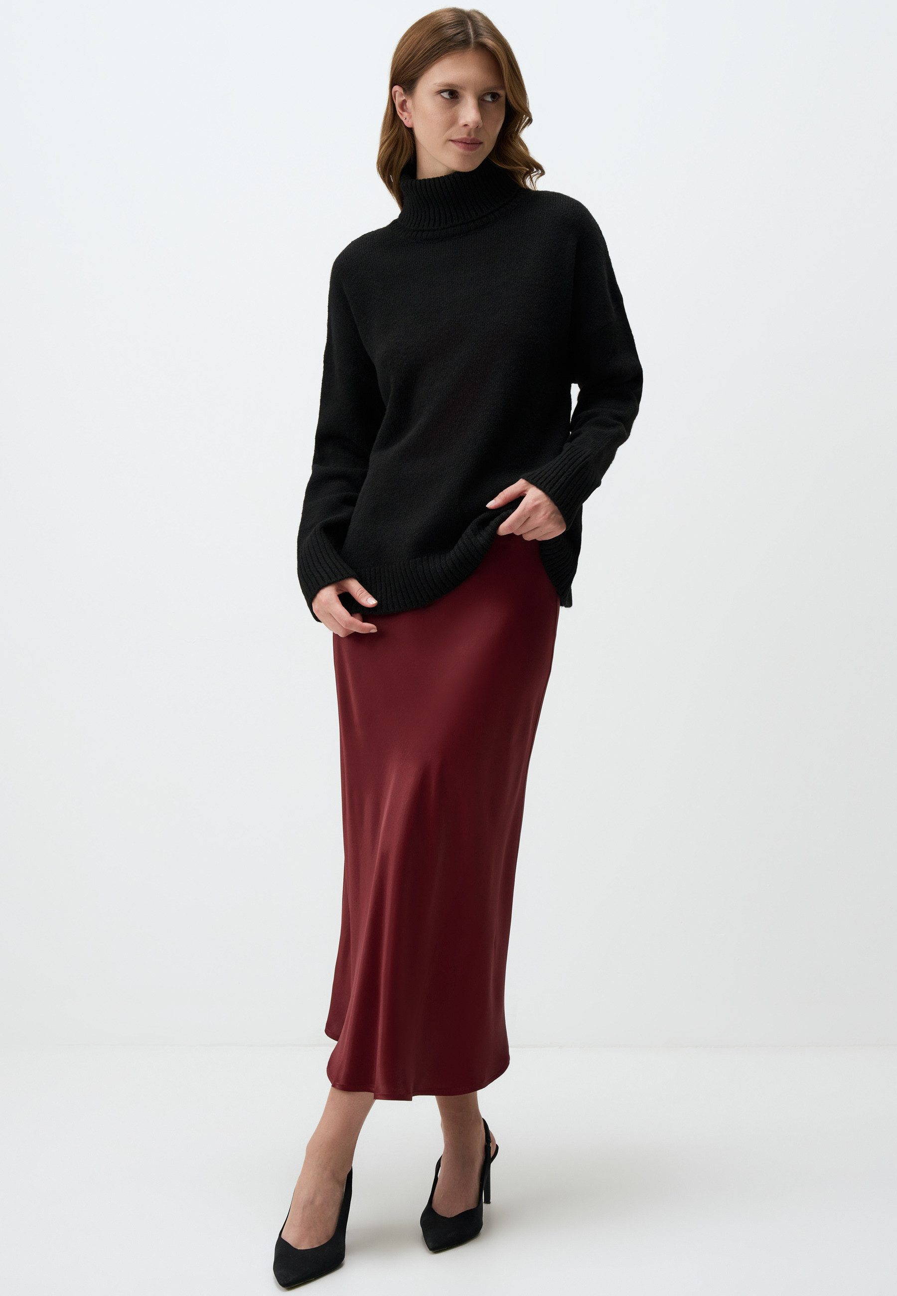 Minirock Reguläre Taille Slim Fit Langer Rock