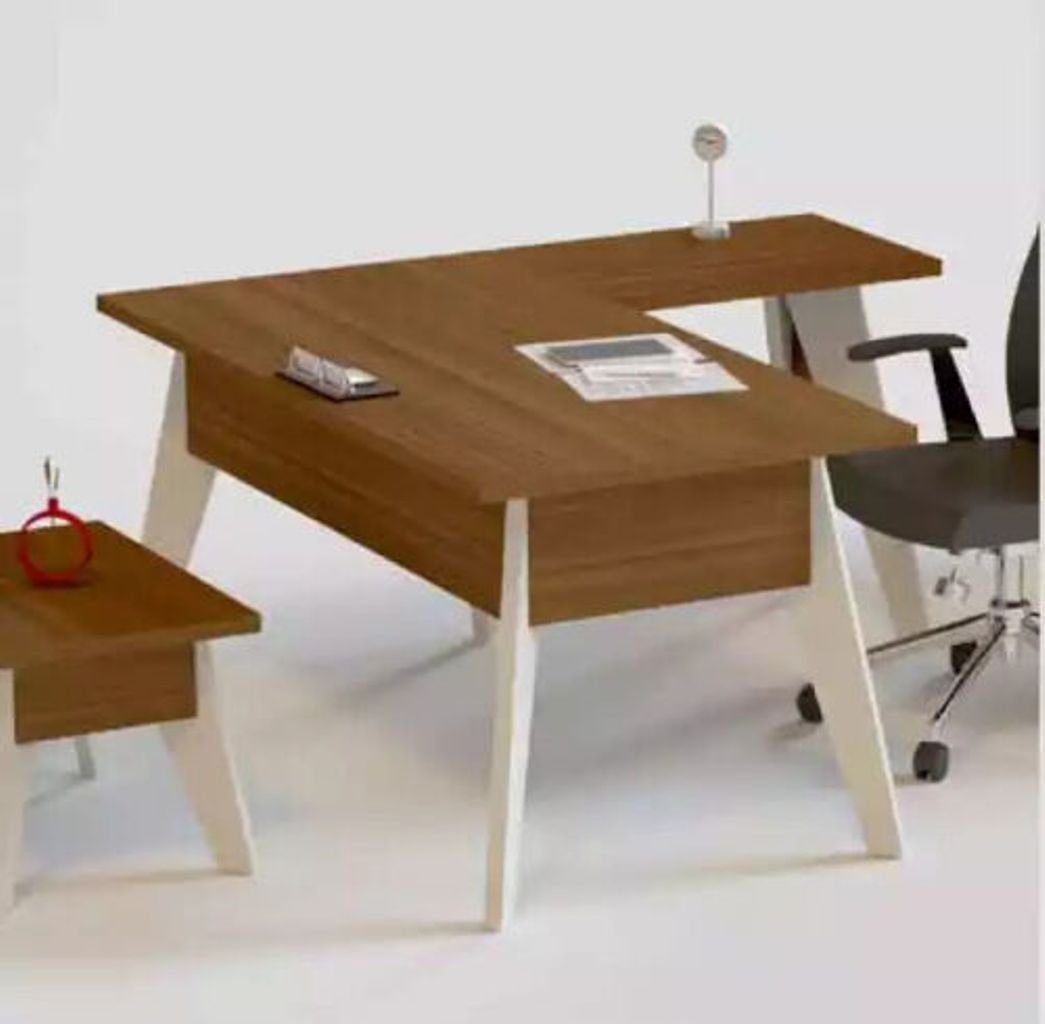 JVmoebel Eckschreibtisch Eckschreibtisch Designer Holzmöbel Bürotisch Arbeitszimmer Tisch (1-St., 1x nur Schreibtisch), Made in Europa