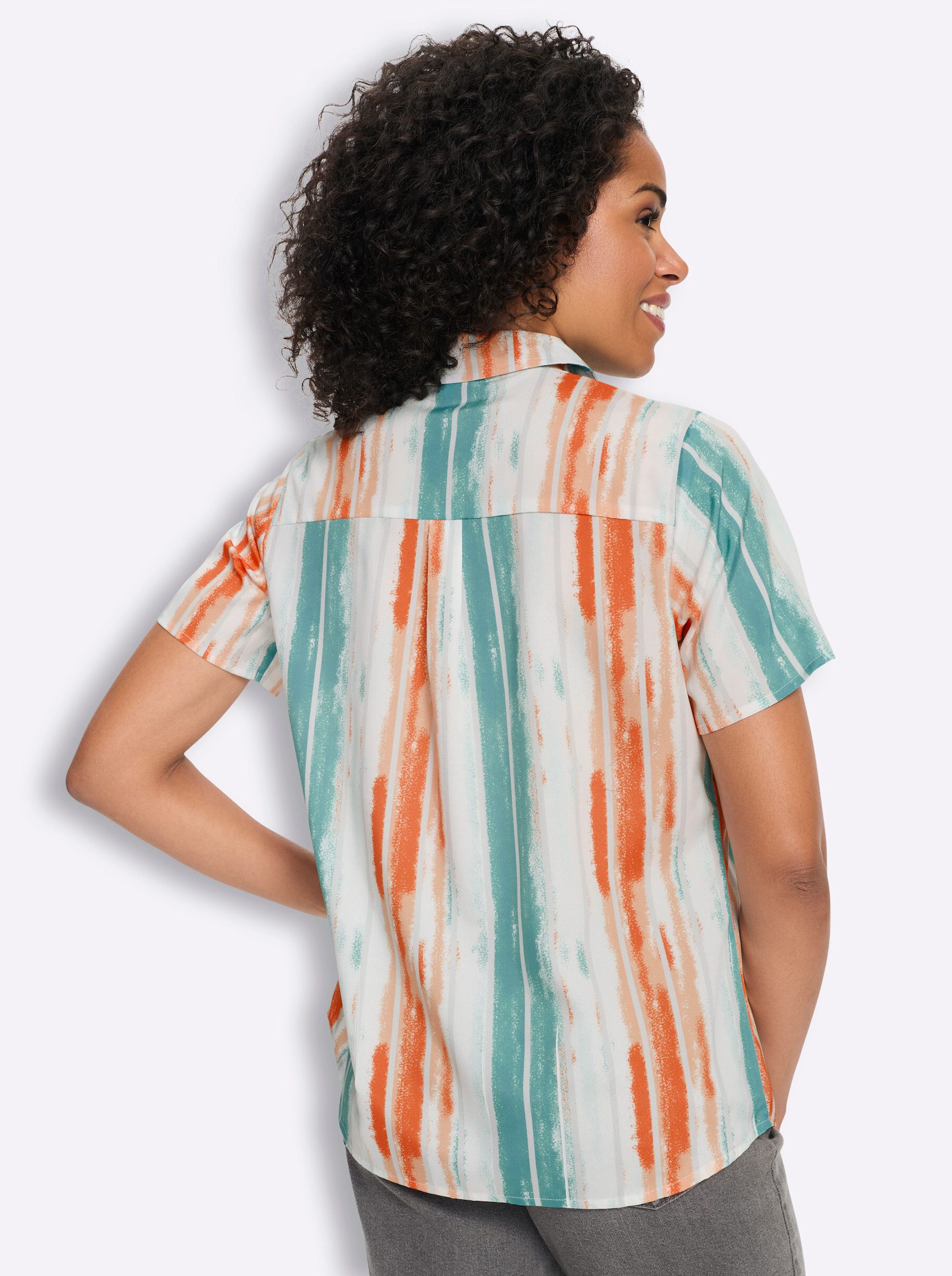 Sieh an! Klassische Bluse Kurzarm-Bluse Kurzarm