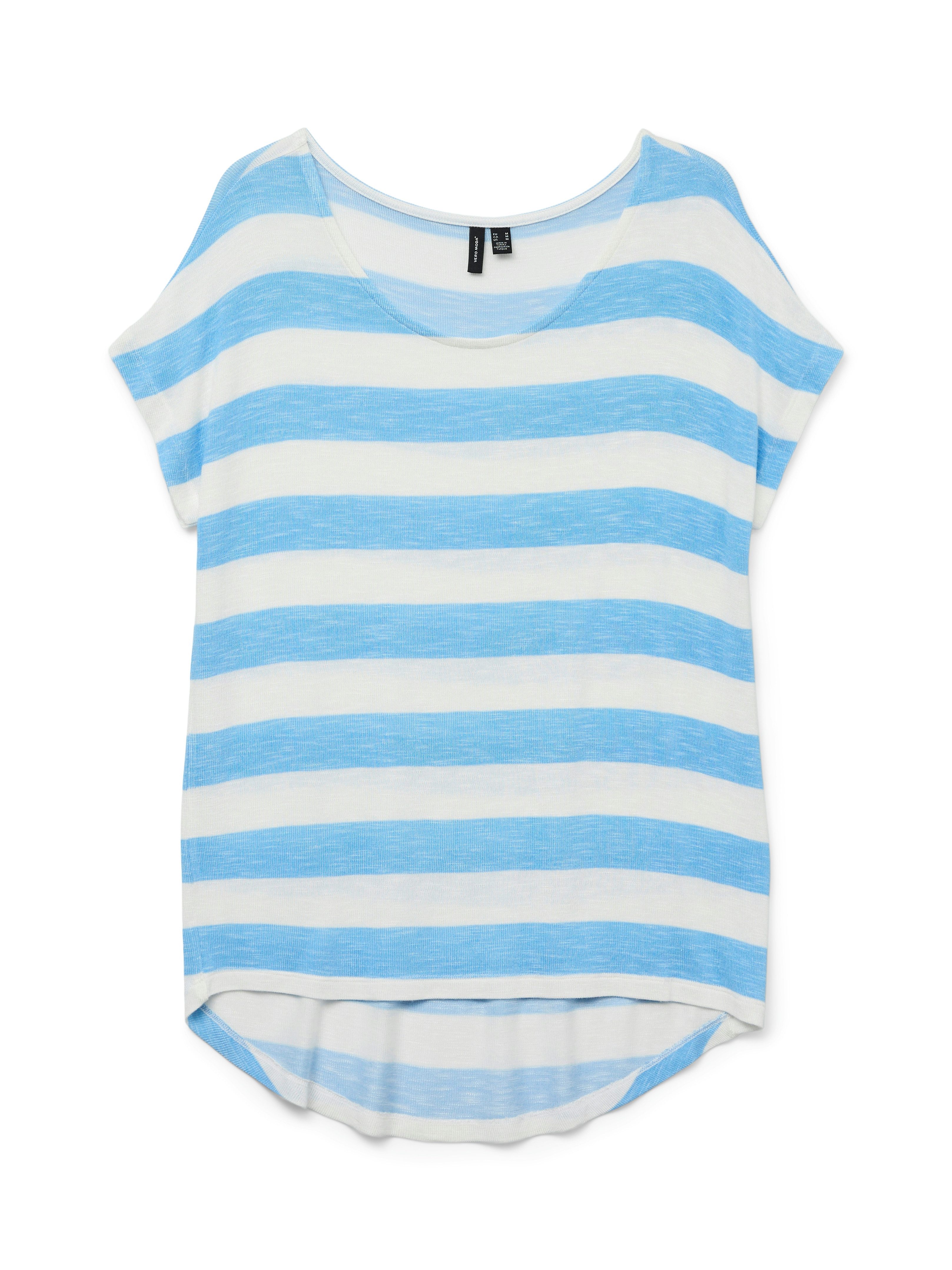 Vero Moda Kurzarmshirt VMWIDE STRIPE SL TOP GA JRS NOOS Viskosemischung günstig online kaufen