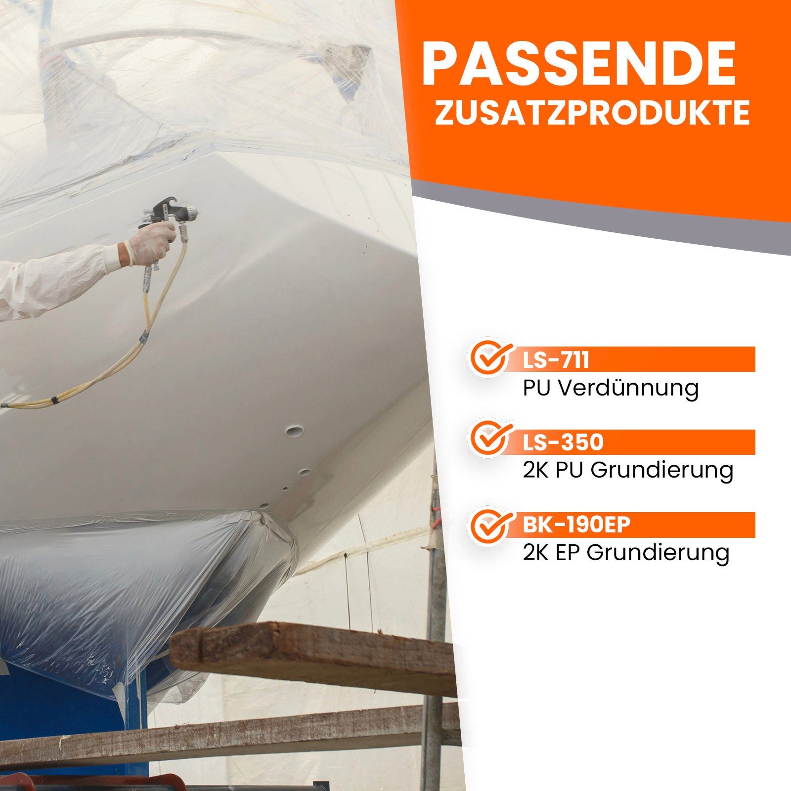 BEKATEQ Klarlack LS-170 2K Bootslack, Yachtlack, Bootsfarbe Lack für GFK Kunststoffboote Holz