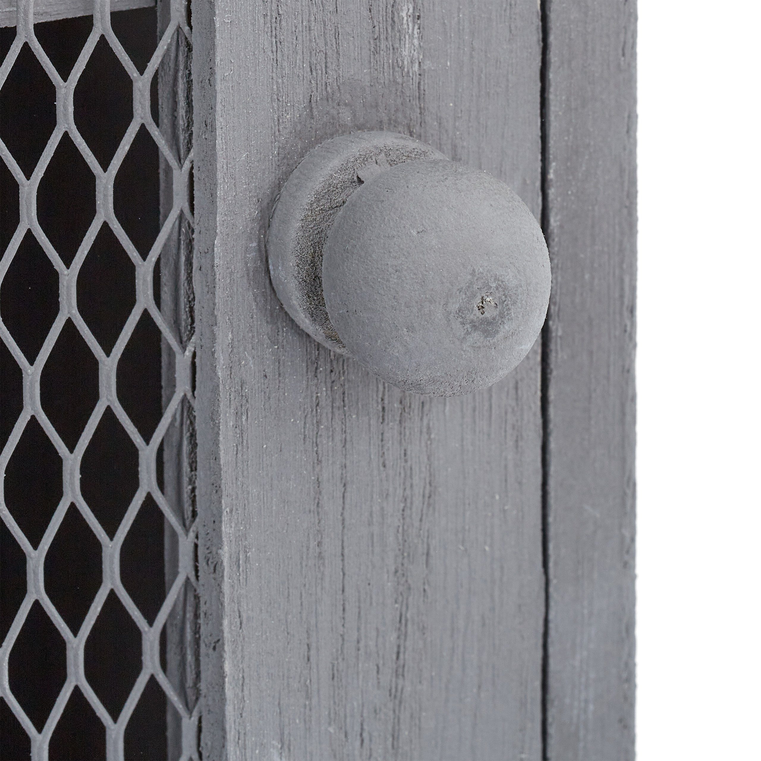 relaxdays Vorratsschrank Holz Eierschrank grau