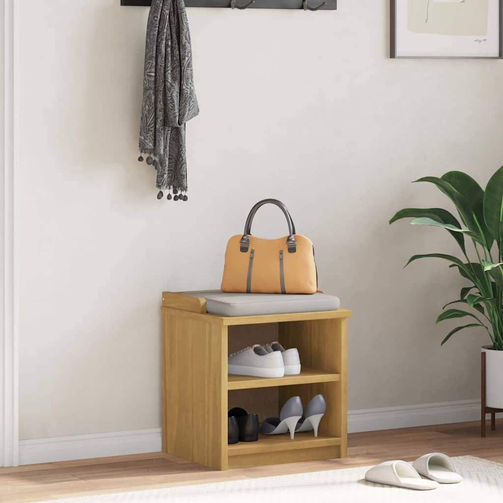vidaXL Sitzbank Flurbank SANDNES 45x40x50 cm Massivholz Kiefer