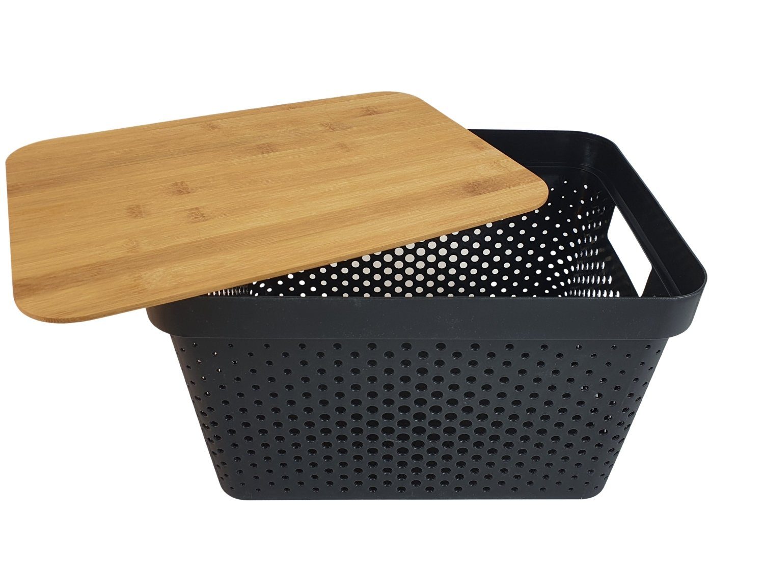 sesua Aufbewahrungsbox Aufbewahrungskorb 17L mit Bambusdeckel günstig online kaufen