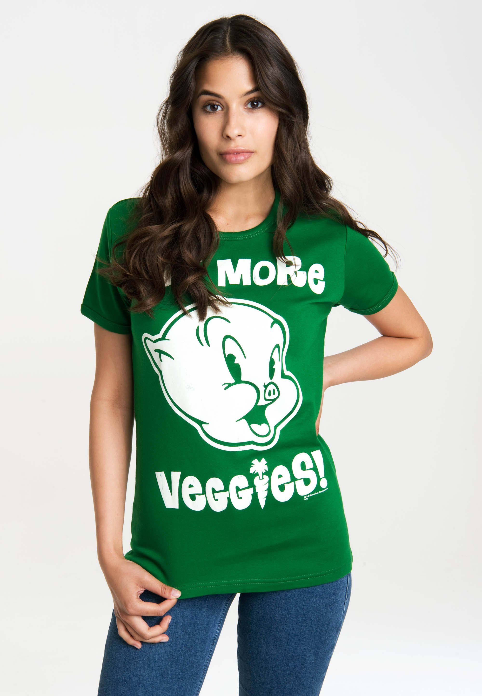 LOGOSHIRT T-Shirt Looney Tunes - Eat More Veggies mit lizenzierten  Originaldesign | T-Shirts