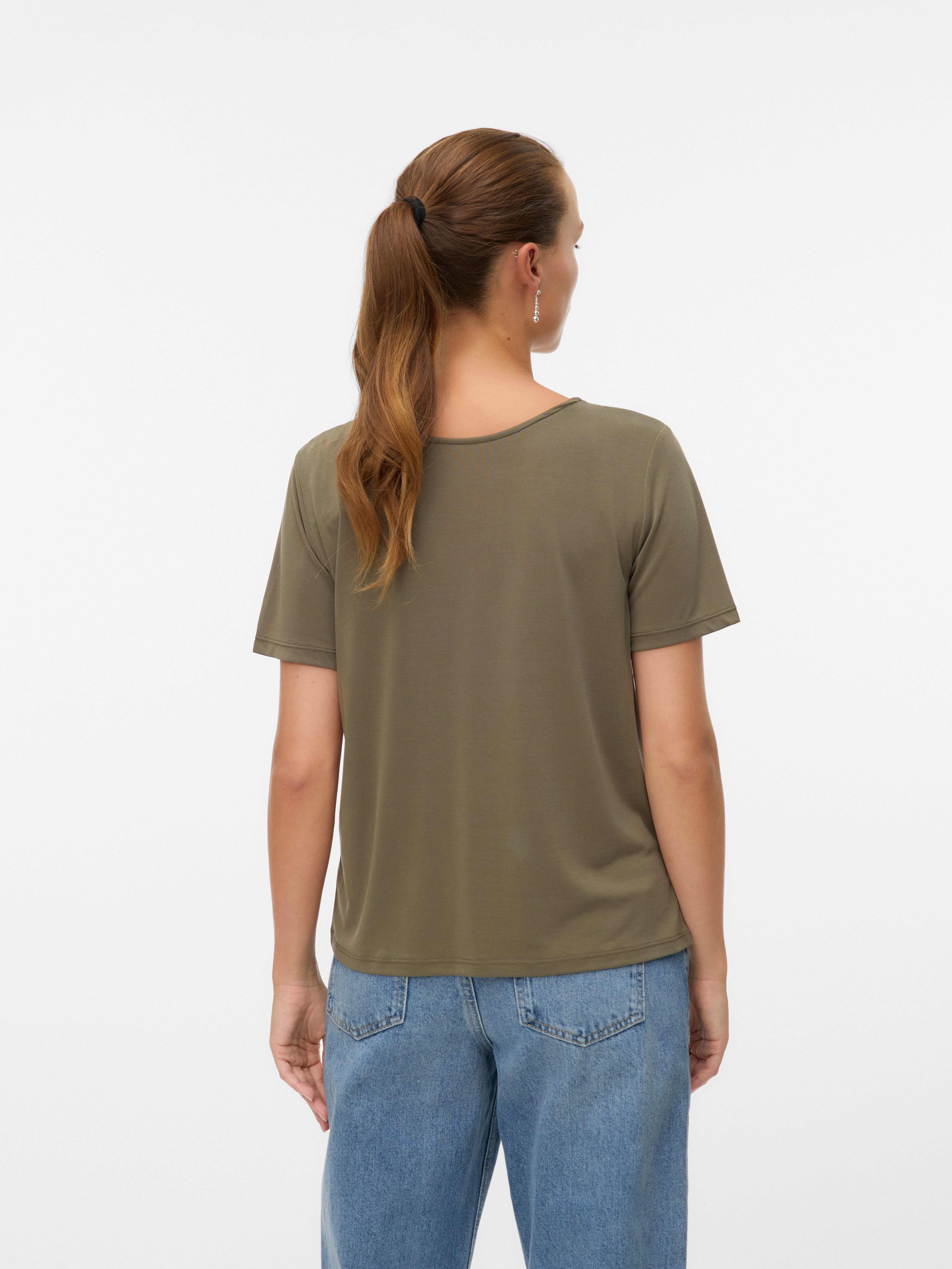 Vero Moda Kurzarmshirt VMSAVANNAH LACE 2-WAY SS TOP JRS