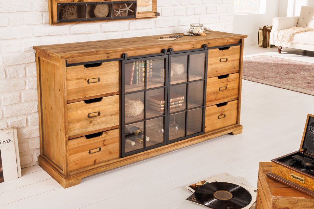 riess-ambiente Sideboard HERITAGE 148cm natur (Einzelartikel, 1 St), Wohnzimmer · Massivholz · Kommode · Landhaus