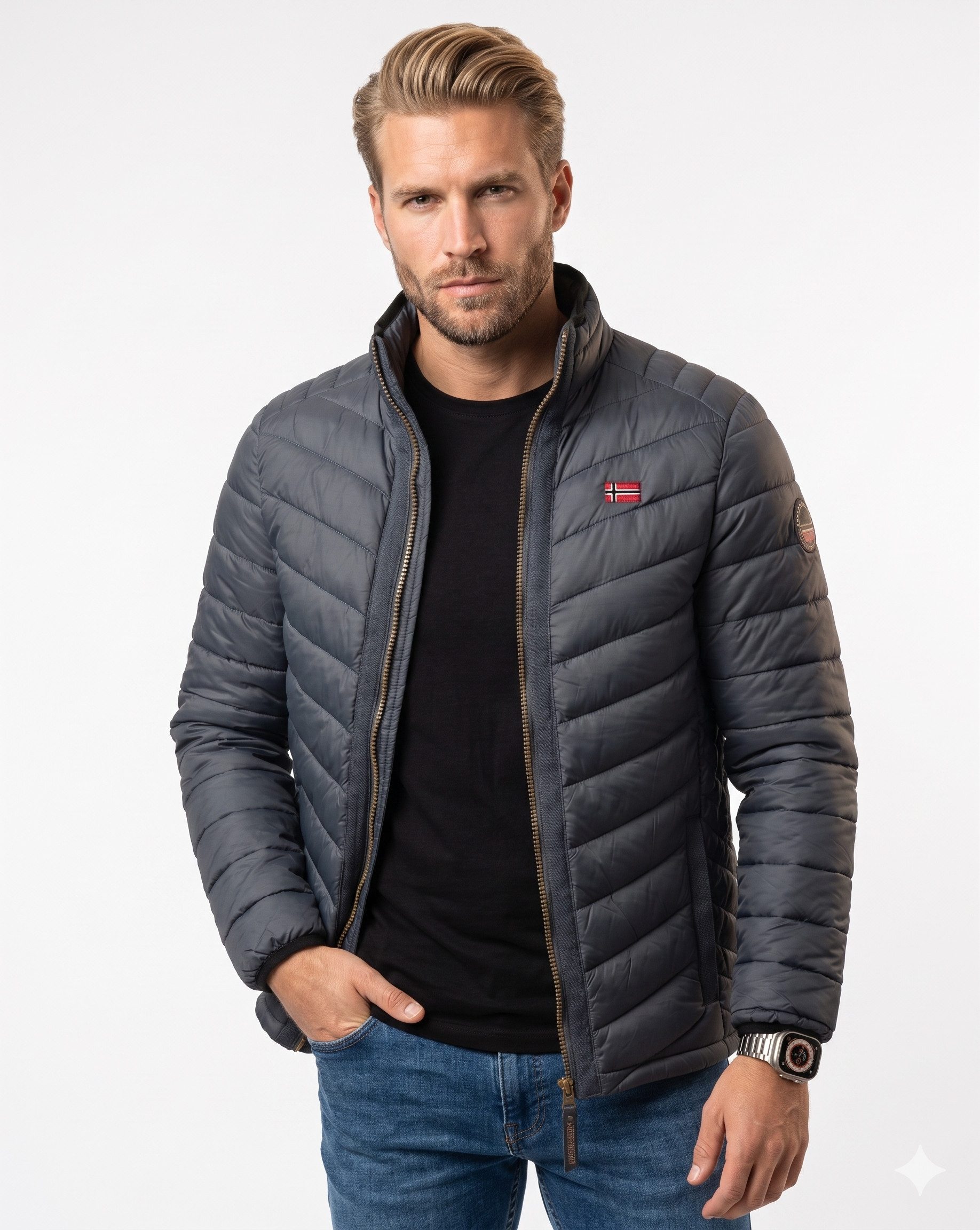 Geographical Norway Steppjacke Herren leichte Übergangsjacke für Frühling & Herbst
